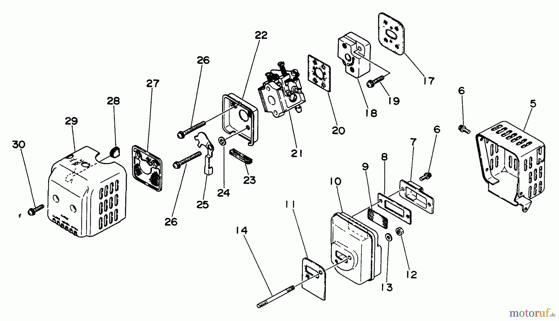  Echo Trimmer, Faden / Bürste GT-160A - Echo String Trimmer Intake, Exhaust, Air Cleaner