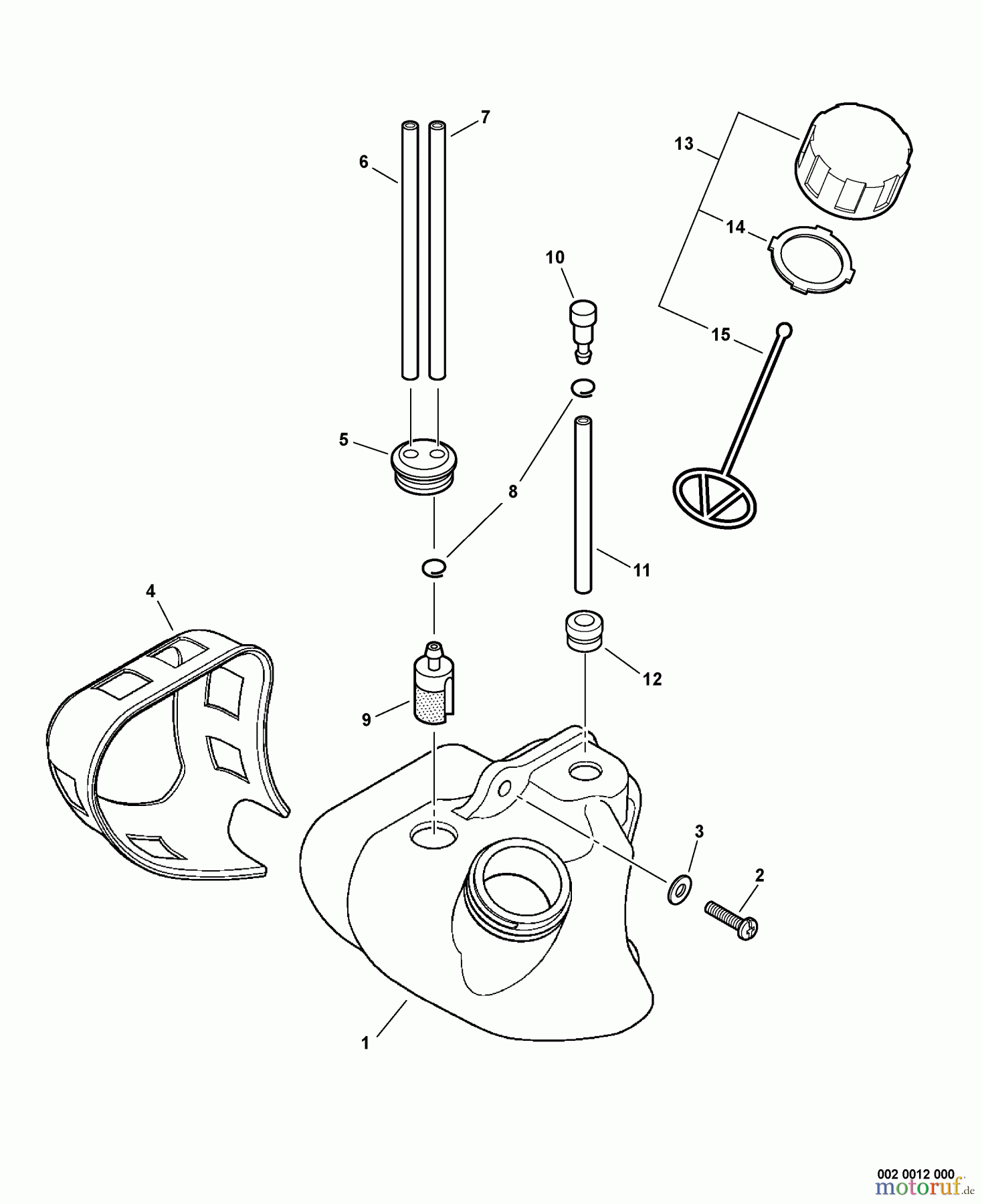 Echo Bläser / Sauger / Häcksler / Mulchgeräte PB-251 - Echo Hand Held Blower, S/N: 09001001 - 09999999 Fuel System