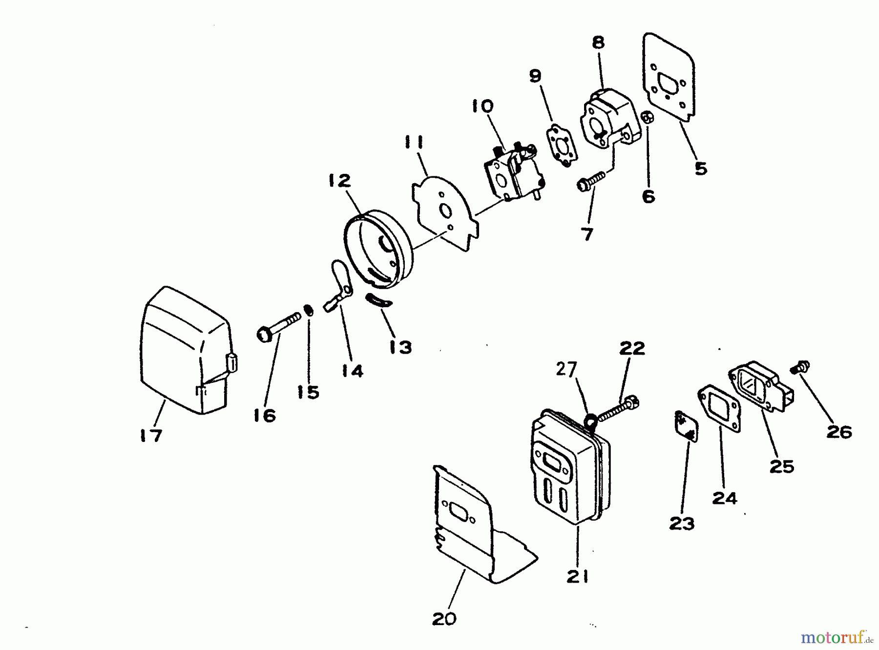  Echo Trimmer, Faden / Bürste SRM-1500 - Echo String Trimmer Intake, Exhaust, Air Cleaner