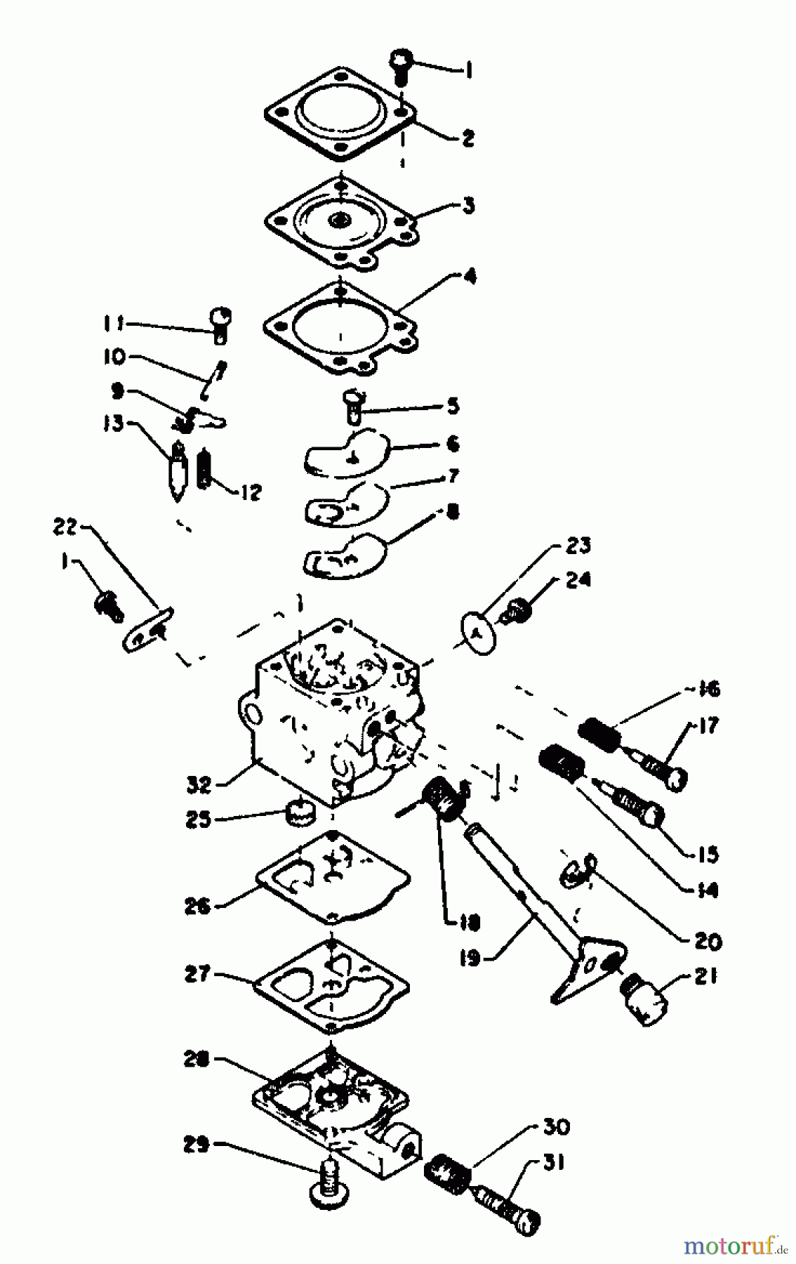 Echo Trimmer, Faden / Bürste SRM-200DA - Echo String Trimmer, S/N:061536 & Up Carburetor