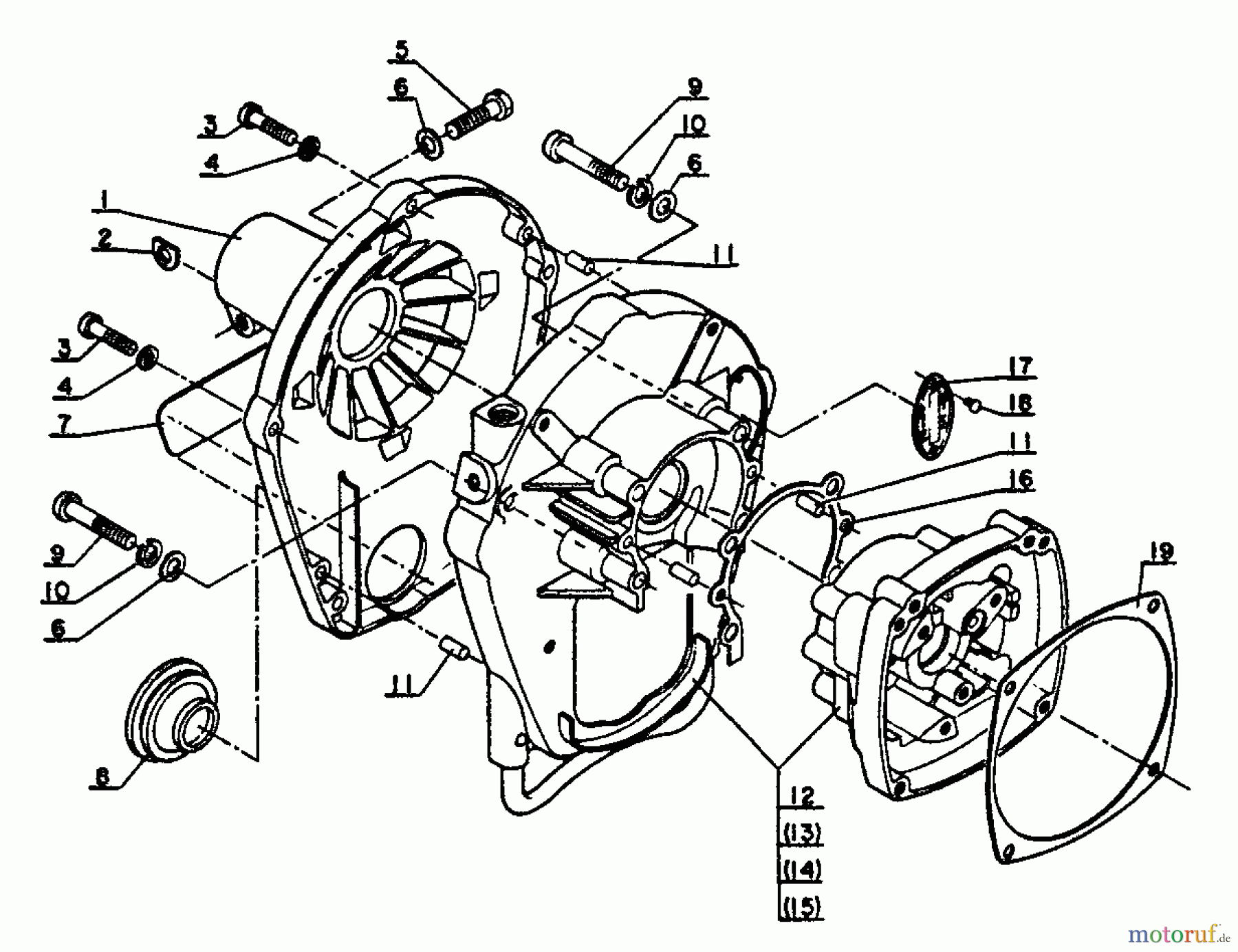  Echo Trimmer, Faden / Bürste SRM-202F - Echo String Trimmer Crankcase, Fan Housing