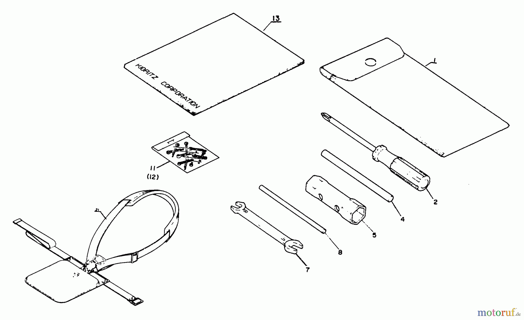 Echo Trimmer, Faden / Bürste SRM-202FA - Echo String Trimmer Harness, Tools