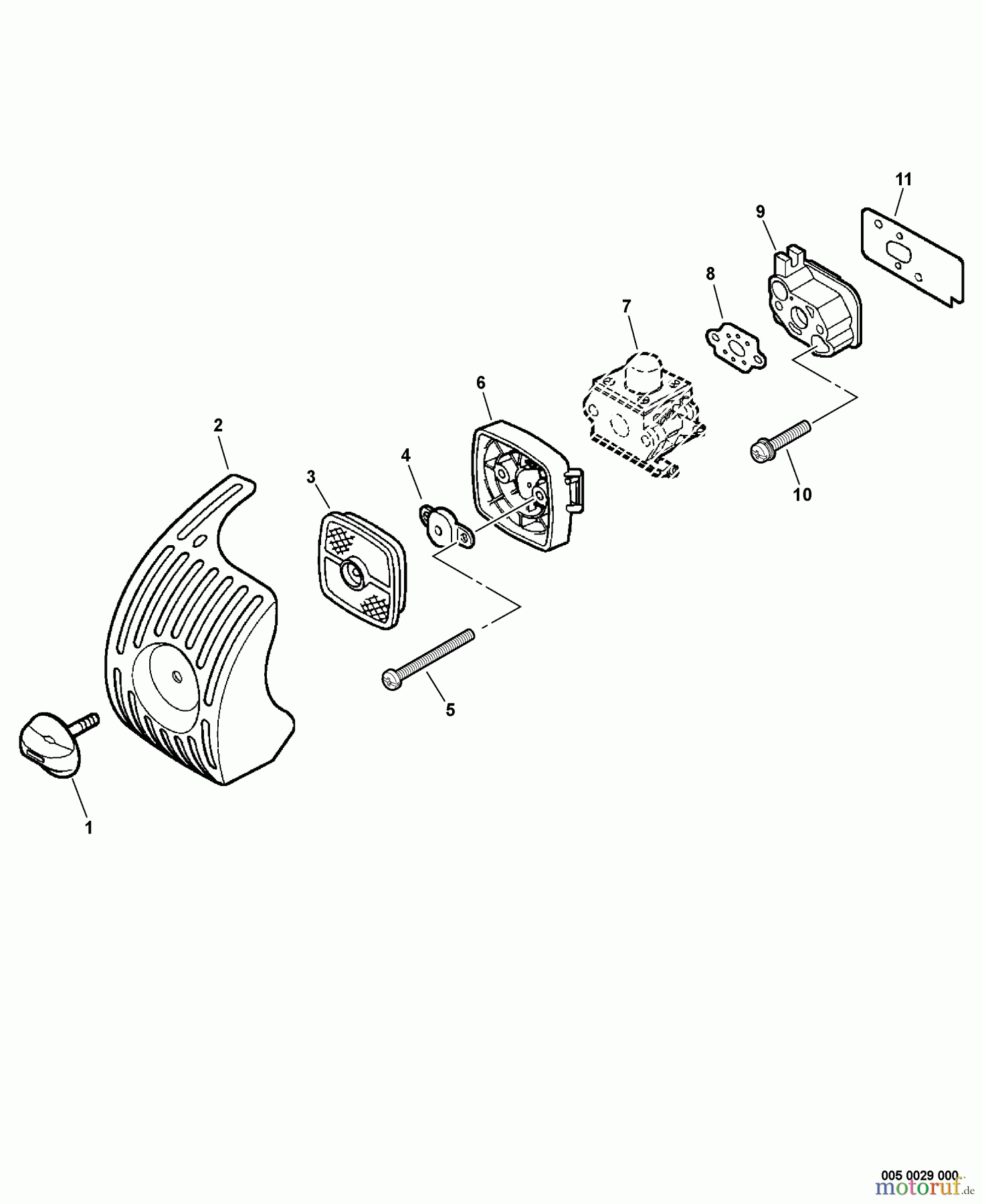  Echo Trimmer, Faden / Bürste GT-251 - Echo String Trimmer, S/N:S72512001001 - S72512999999 Intake