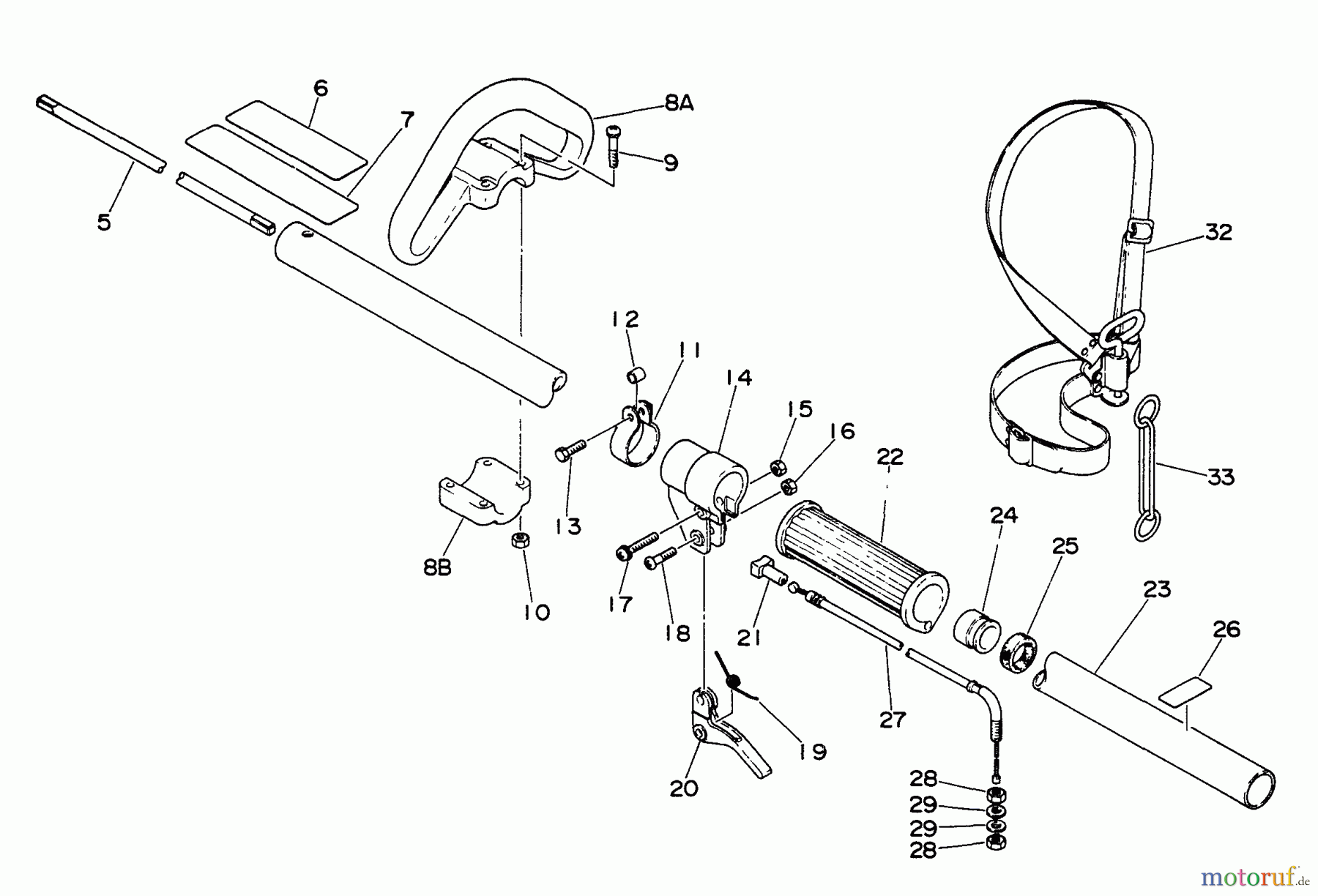  Echo Trimmer, Faden / Bürste SRM-300AE - Echo String Trimmer Driveshaft, Handles, Harness, Throttle