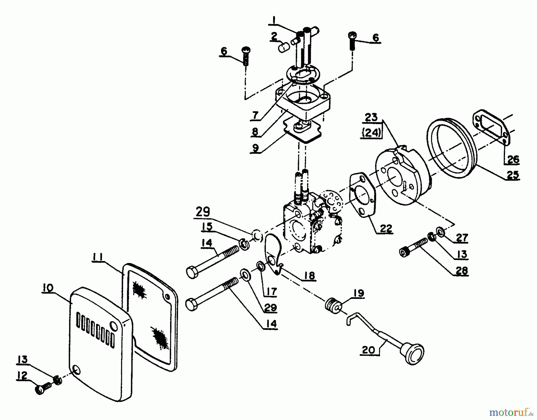 Echo Trimmer, Faden / Bürste SRM-302ADX - Echo String Trimmer Intake, Exhaust, Air Cleaner