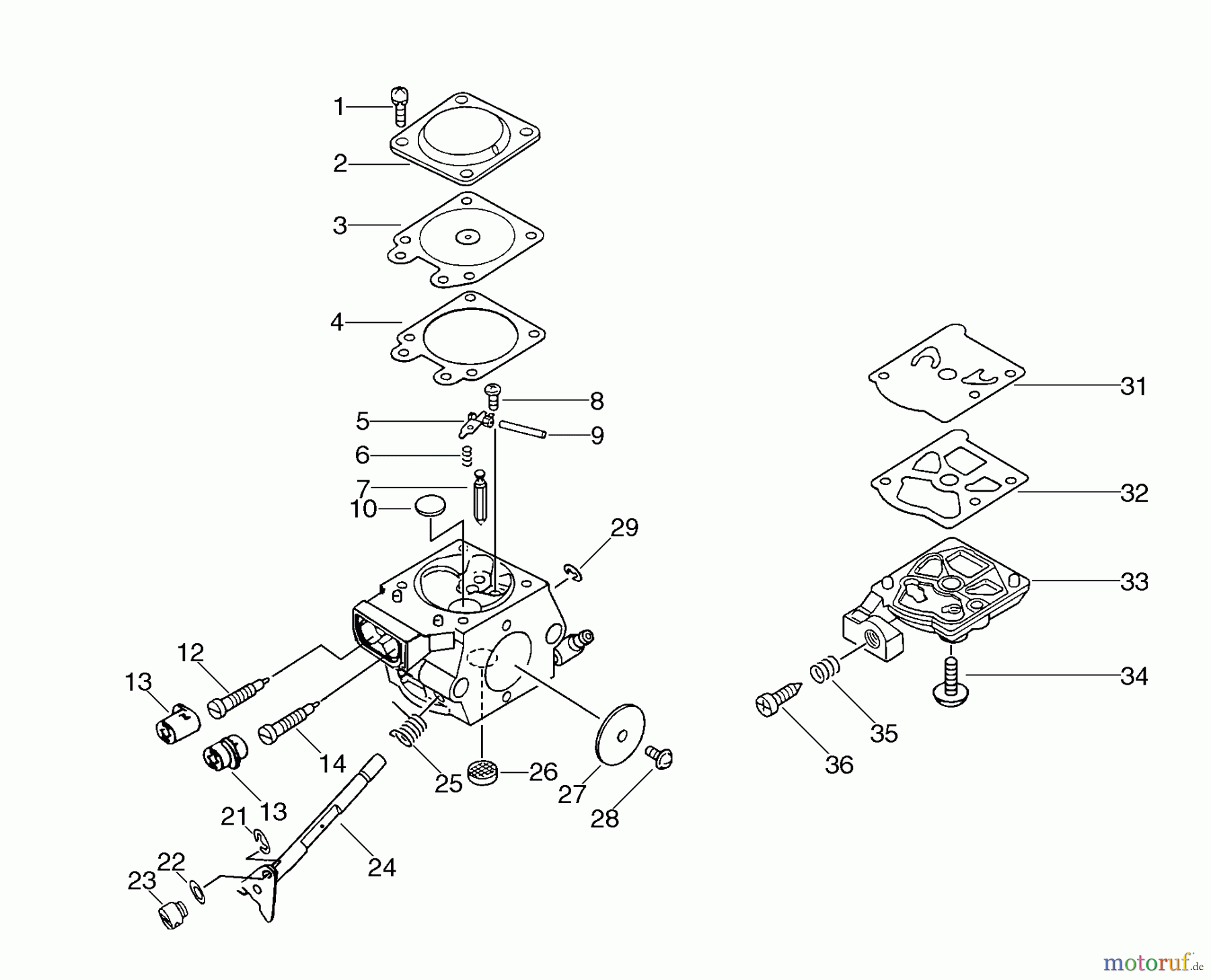 Echo Bläser / Sauger / Häcksler / Mulchgeräte PB-400E - Echo Back Pack Blower, Type 2E S/N 509501 - 999999 Carburetor