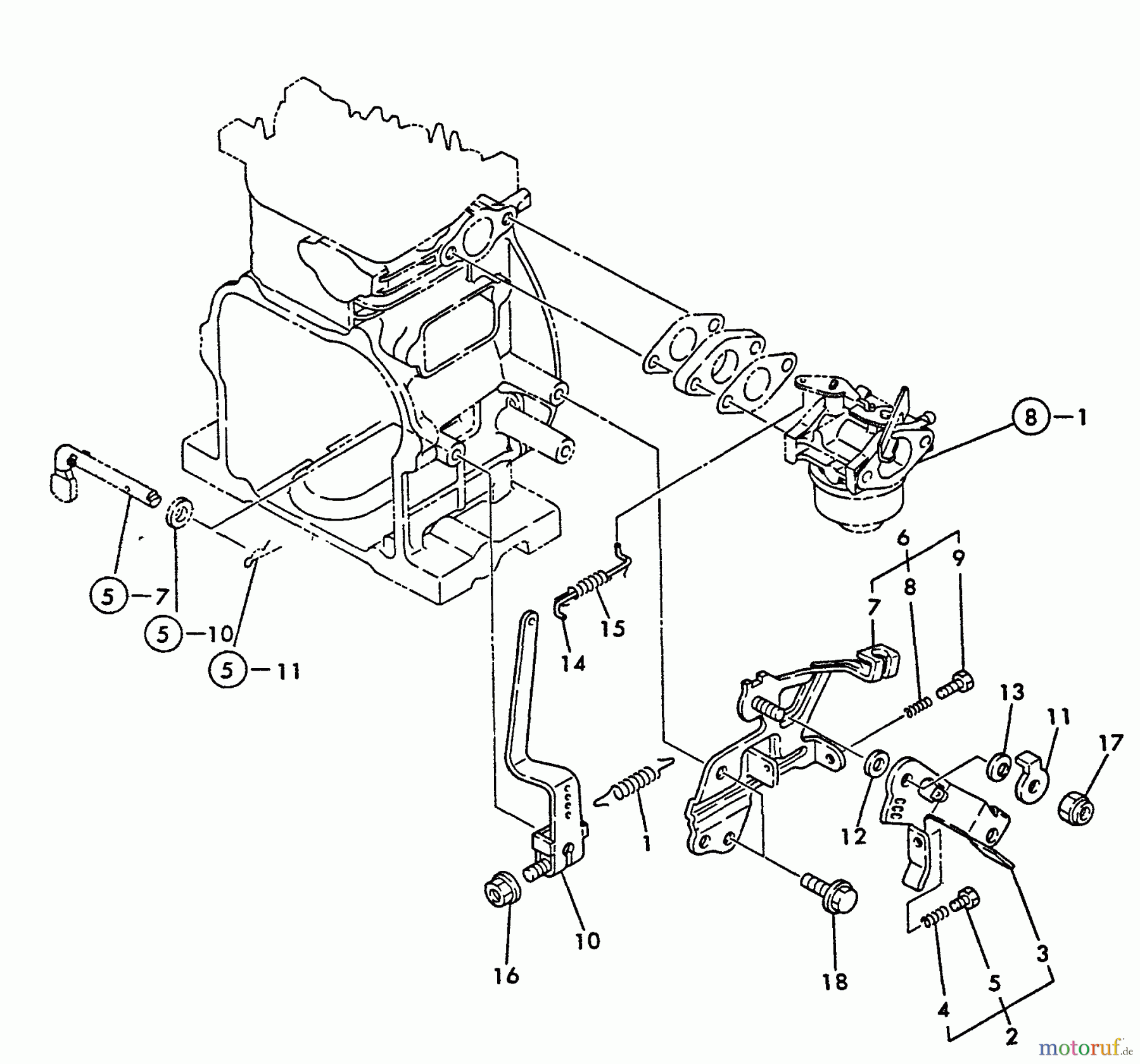  Echo Wasserpumpen WP-1500 - Echo Water Pump, S/N: 00000 - 02431 THROTTLE, GOVERNOR LEVER
