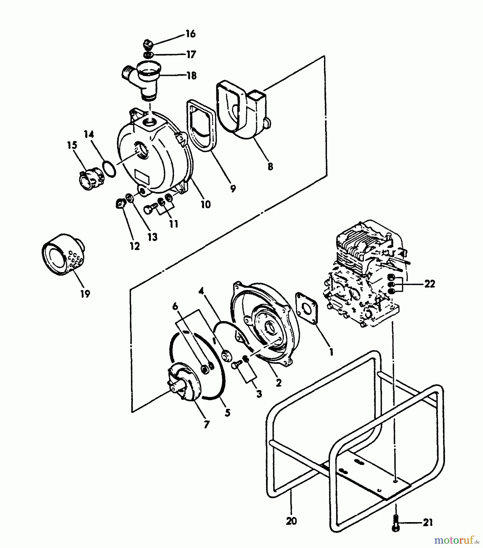  Echo Wasserpumpen WP-2000 - Echo Water Pump, S/N: A0000 - A1009 PUMP, FRAME