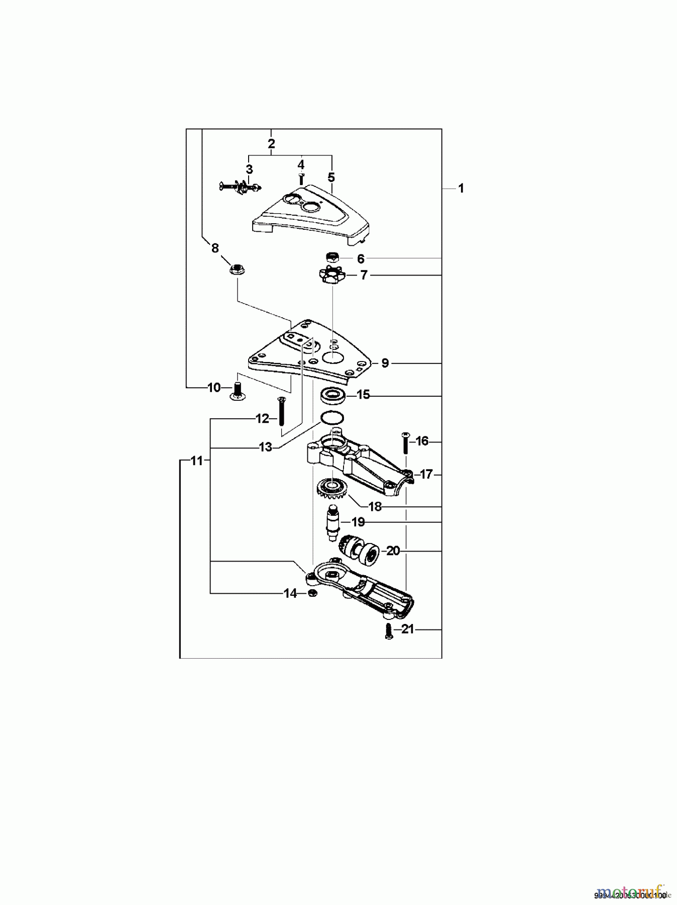 Echo Trimmer Zubehör 99944200530 - Echo Power Pruner Attachment Gear Case S/N: 001001 - 007319