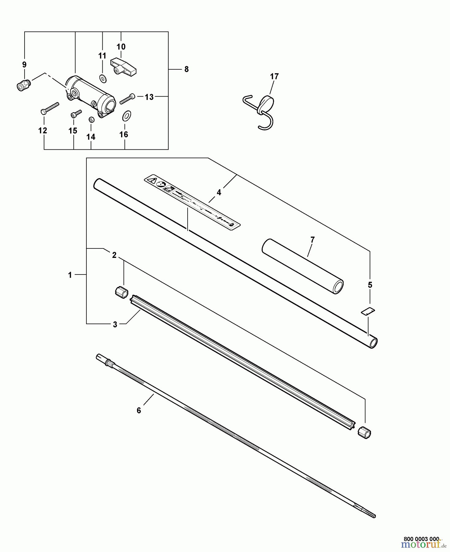  Echo Trimmer Zubehör 99944200535 - Echo 3 Foot Extension 3 Foot Extension