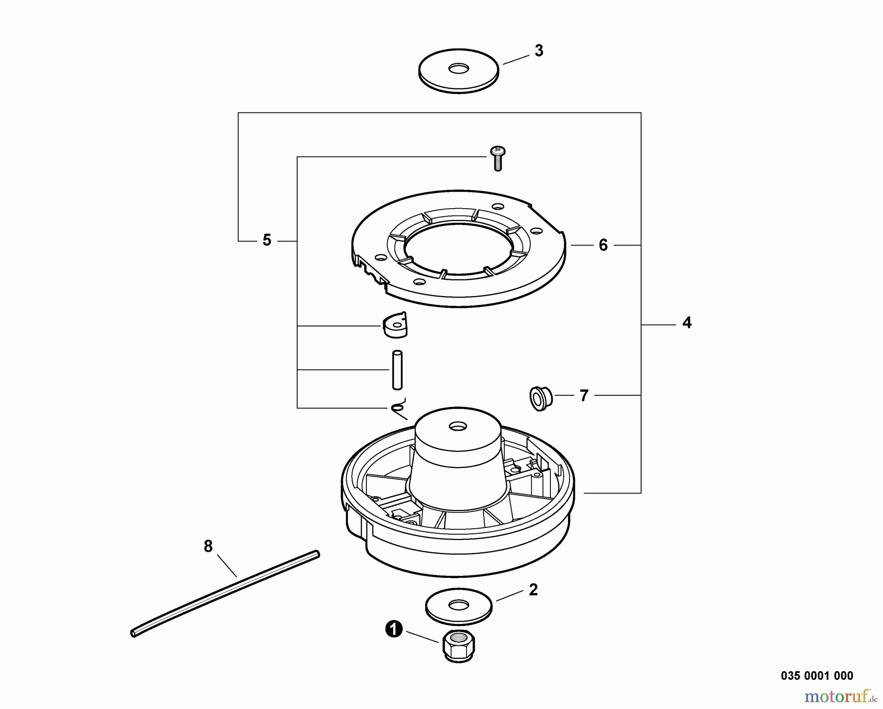  Echo Trimmer, Faden / Bürste GT-201R - Echo String Trimmer, S/N: 06001001 - 06999999 Rapid Loader Head