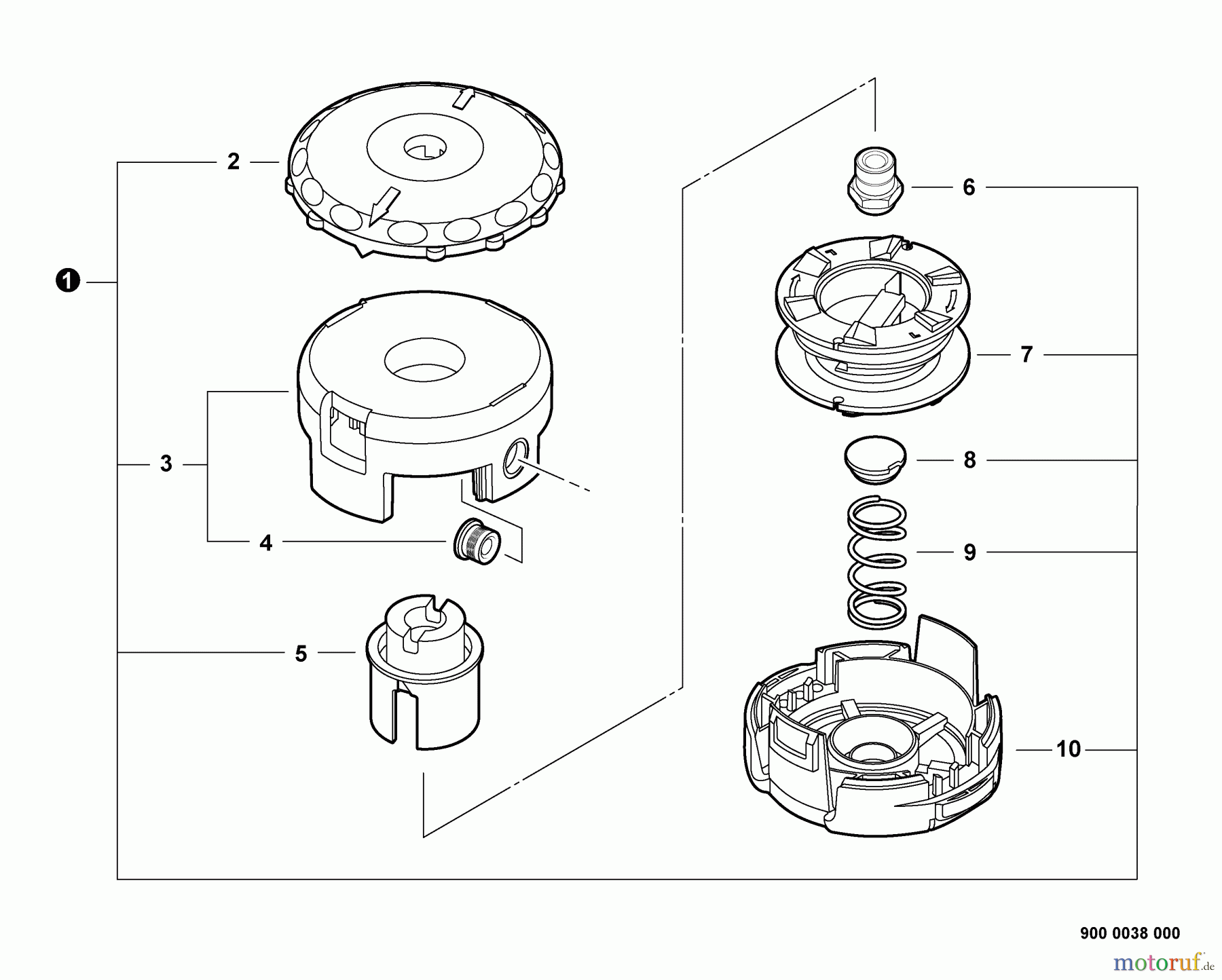  Echo Trimmer Zubehör 99944200907B - Echo Speed-Feed 400 Head SPEED-FEED 400 Trimmer Head
