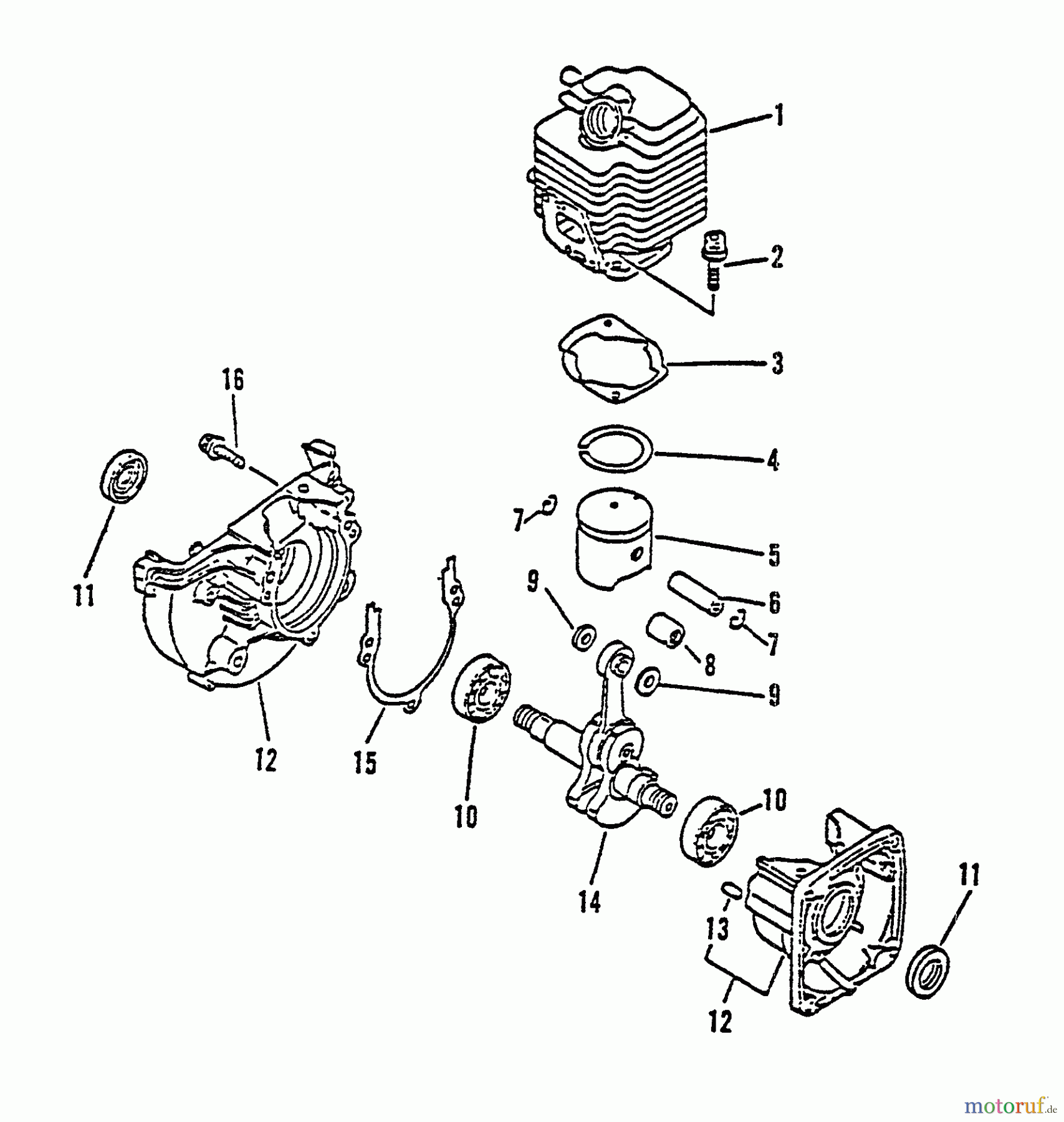  Echo Bläser / Sauger / Häcksler / Mulchgeräte	 ES-1000 - Echo Shredder/Vacuum, S/N: 025417 - 999999 Engine, Crankcase