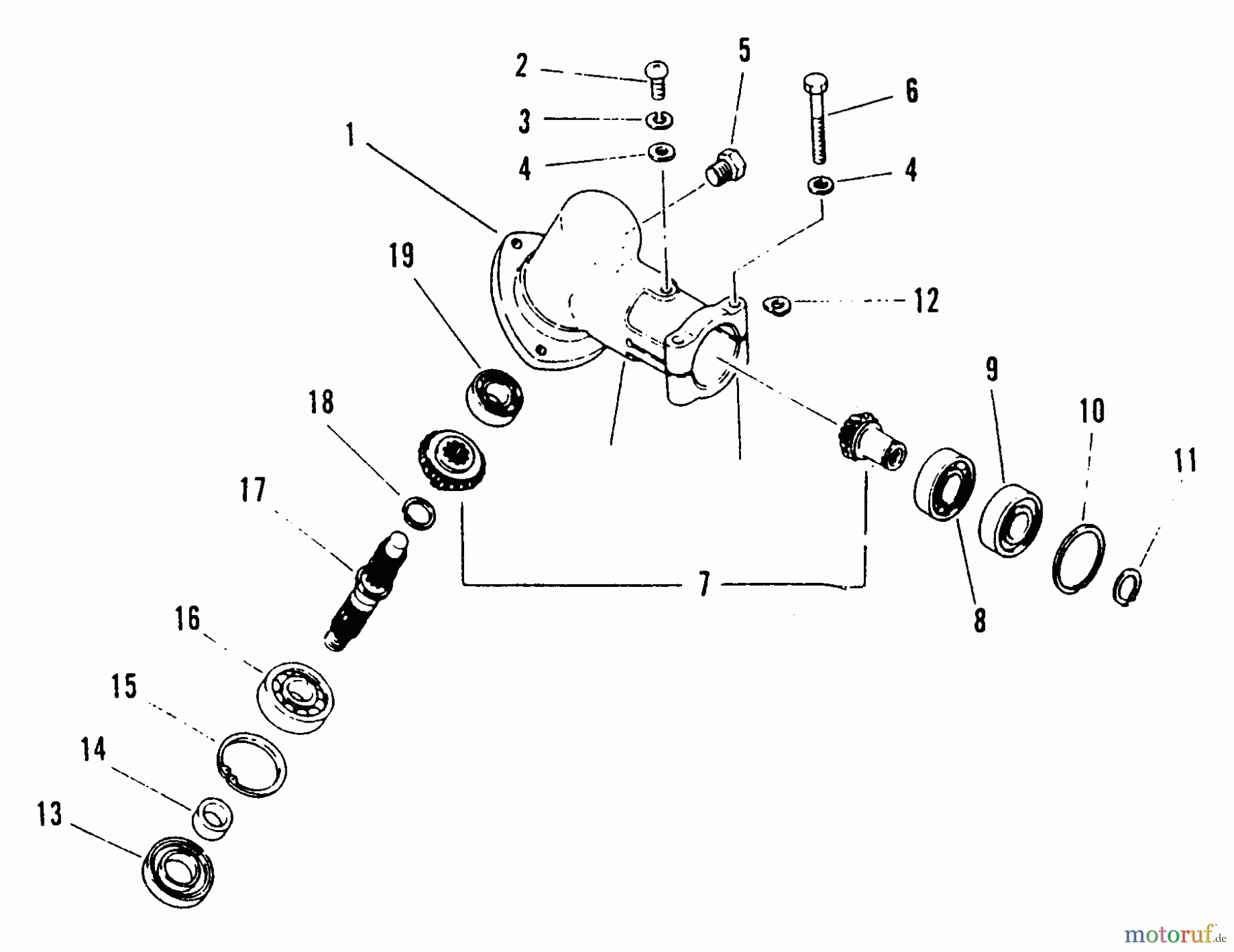 Echo Kantenschneider PE-2400 - Echo Edger, S/N: 001001 - 008000 Gear Case
