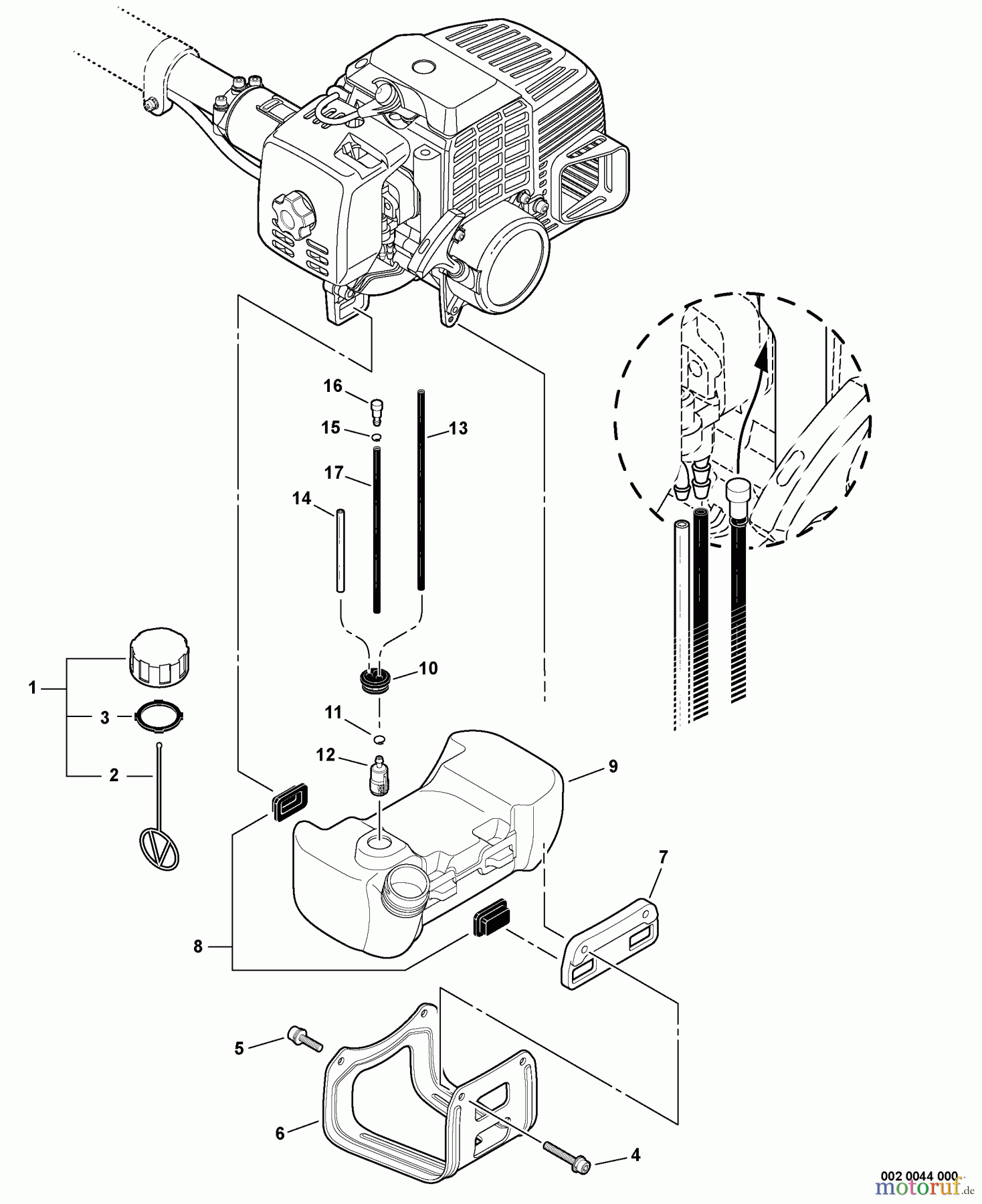  Echo Trimmer, Faden / Bürste SRM-311S - Echo String Trimmer, S/N:09001001 - 09999999 Fuel System