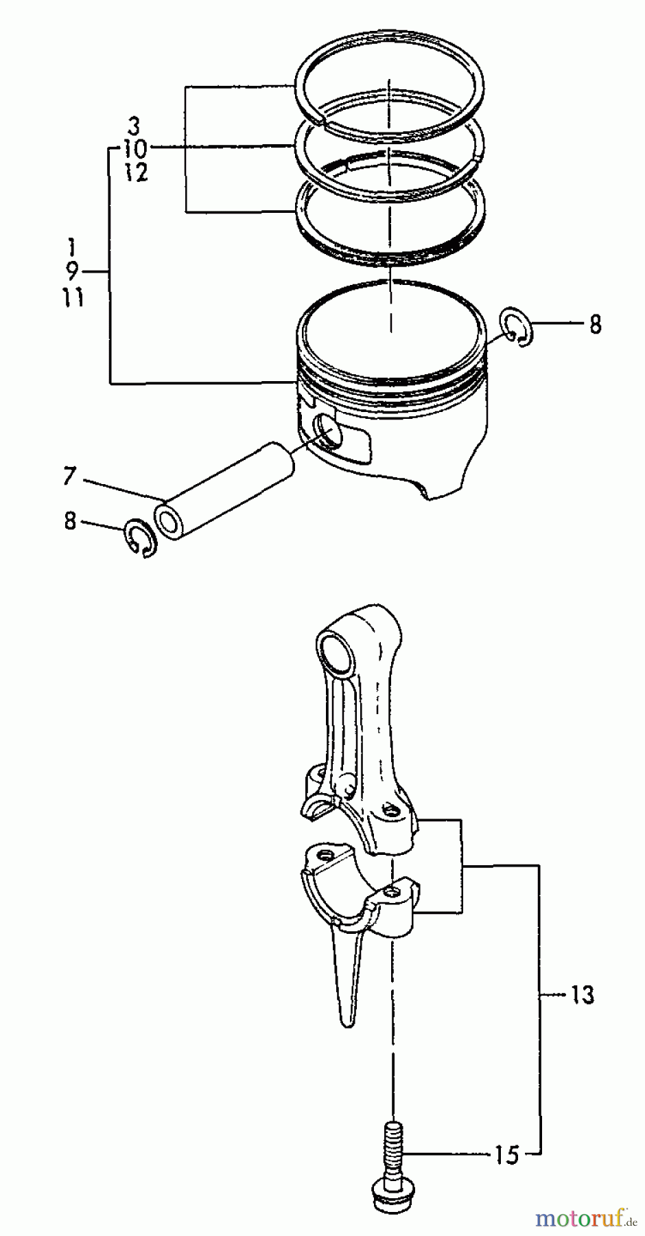  Echo Stromerzeuger EG-1500 - Echo Portable Generator, S/N: 03797 - 99999 Connecting Rod, Piston