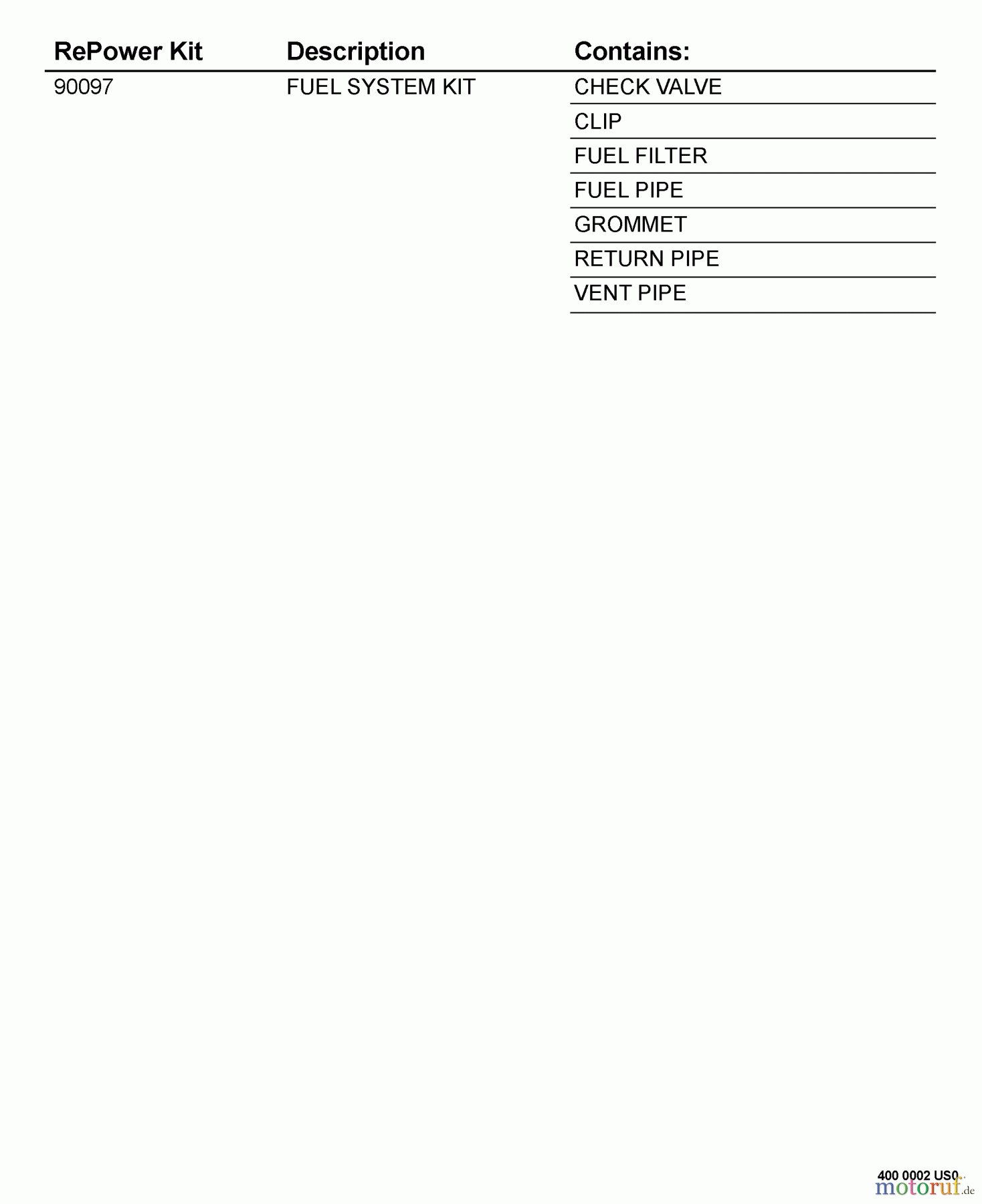  Echo Zubehör 90097 - Echo RePower Fuel System Kit RePower Fuel System Kit