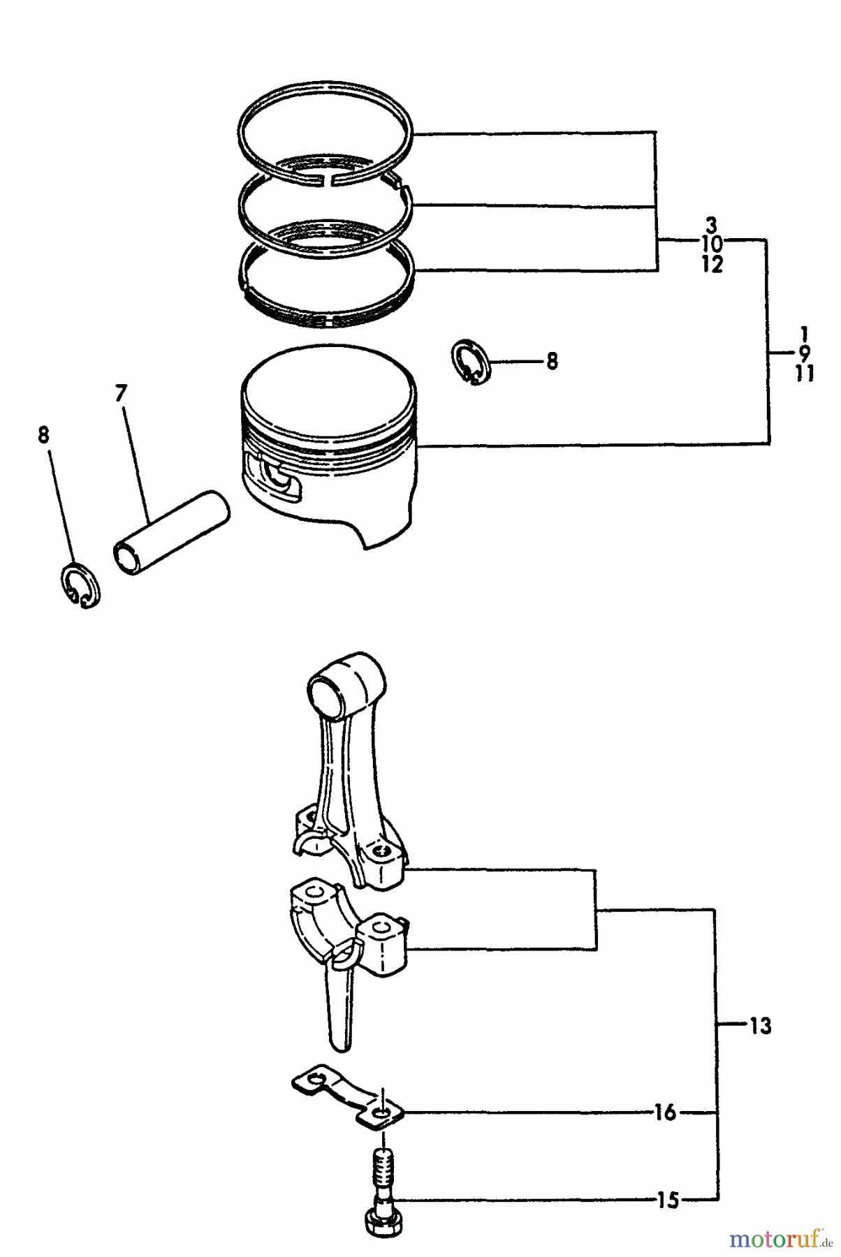  Echo Stromerzeuger EG-3500 - Echo Portable Generator, S/N: 00000 - 02737 Connecting Rod, Piston