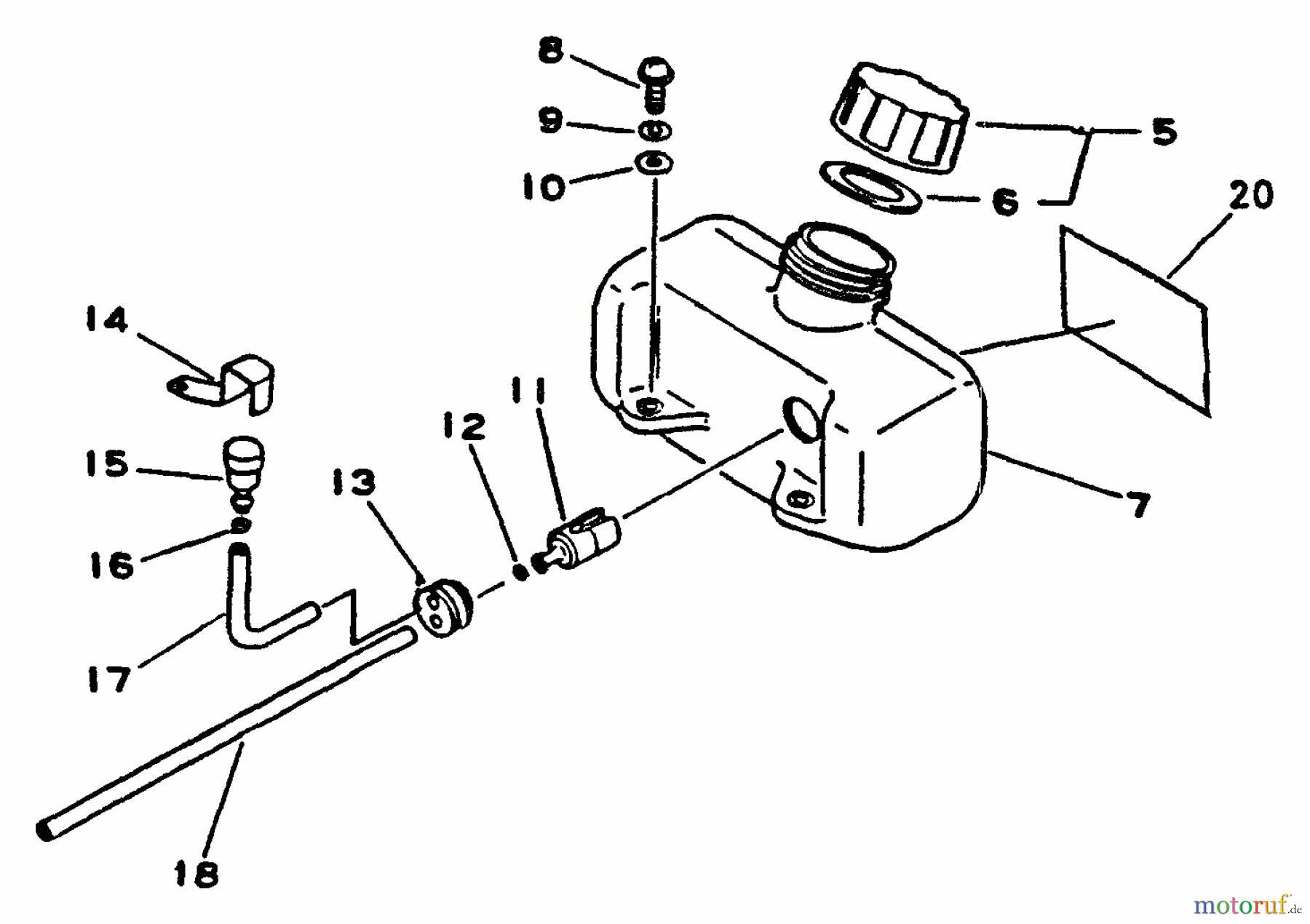 Echo Heckenscheren HC-1001 - Echo Hedge Trimmer, S/N: 001001 - 008000 Fuel System