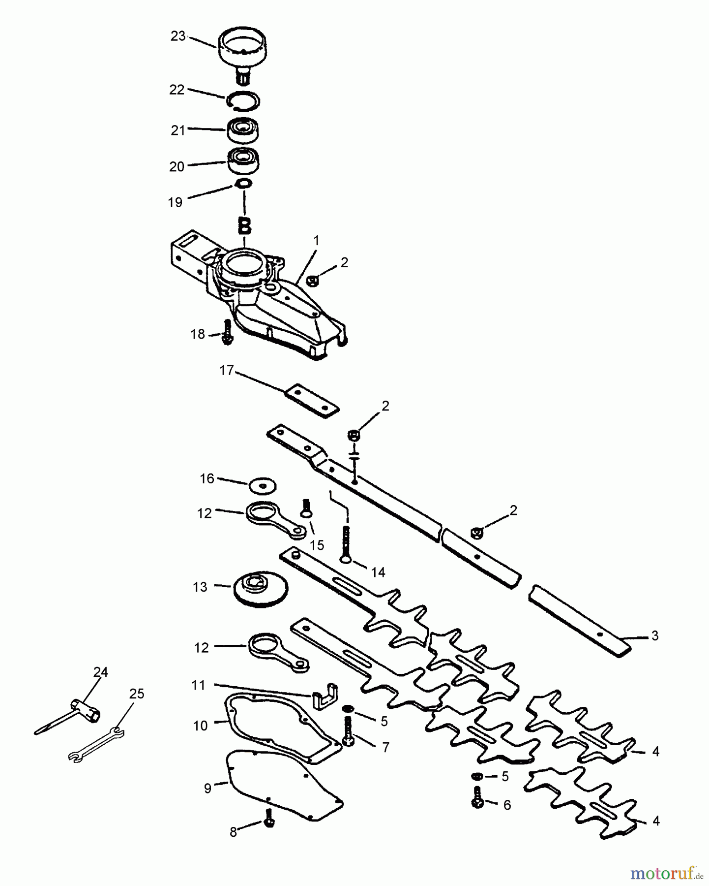  Echo Heckenscheren HC-1500 - Echo Hedge Trimmer (Type 1E) Gear Case, Blades