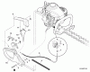 Echo HC-155 - Hedge Trimmer, S/N: S76212001001 - S76212999999 Listas de piezas de repuesto y dibujos Rear Handle, Ignition Switch, Throttle Cable