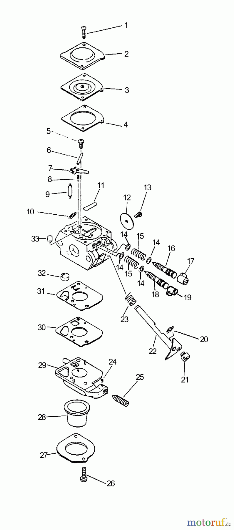  Echo Heckenscheren HC-1800 - Echo Hedge Trimmer (Type 1E) Carburetor