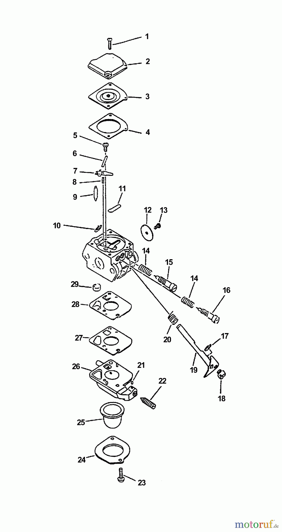  Echo Heckenscheren HC-2100 - Echo Hedge Trimmer Carburetor  S/N: 012001_ Up