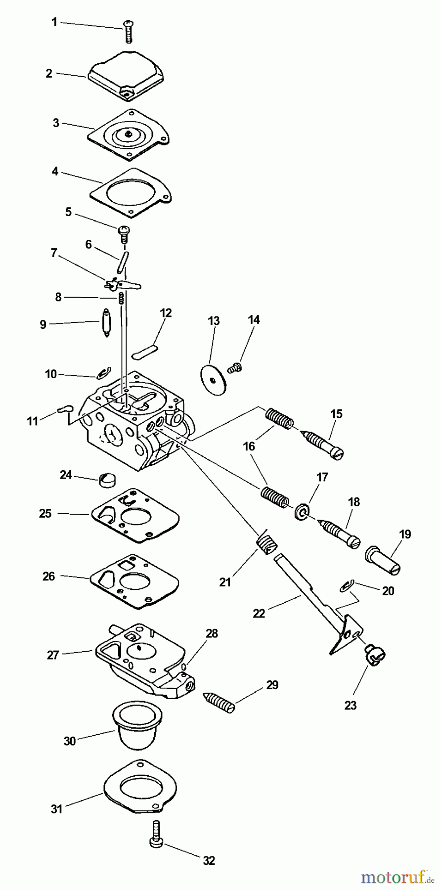  Echo Heckenscheren HC-2400 - Echo Hedge Trimmer (Type 1) Carburetor