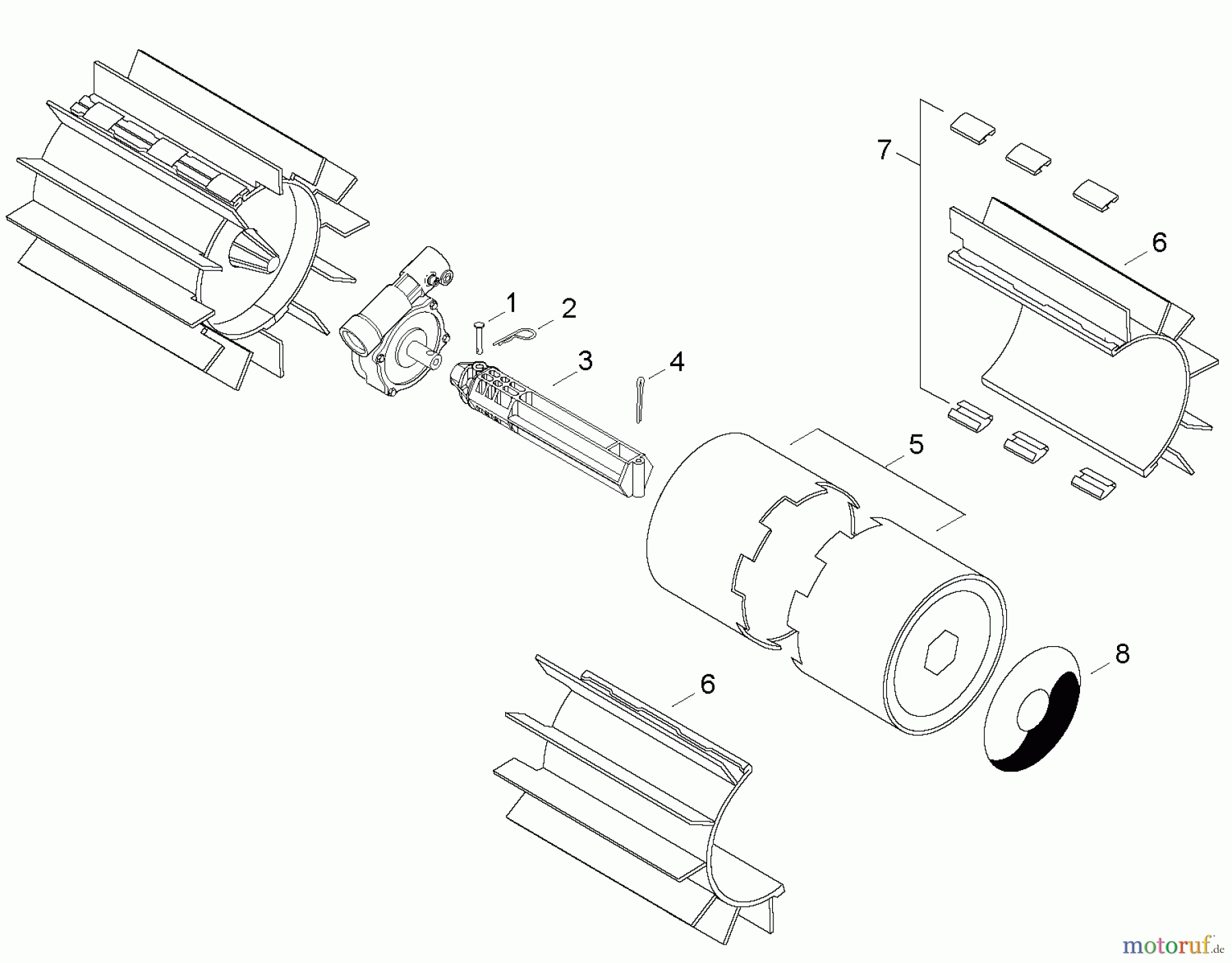  Echo Zubehör 99909-35000 - Echo Rubber Paddle Assembly Paddles: 4 Belt