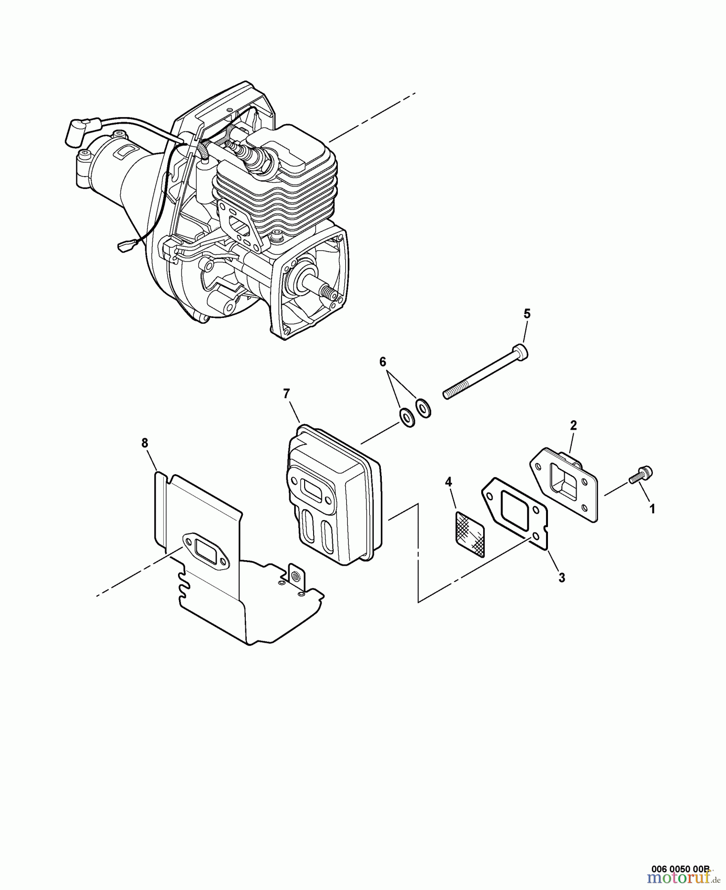  Echo Heckenscheren SHC-210 - Echo Shaft Hedge Trimmer, S/N: 10001001 - 10999999 Exhaust  S/N: 10001001 - 10001100