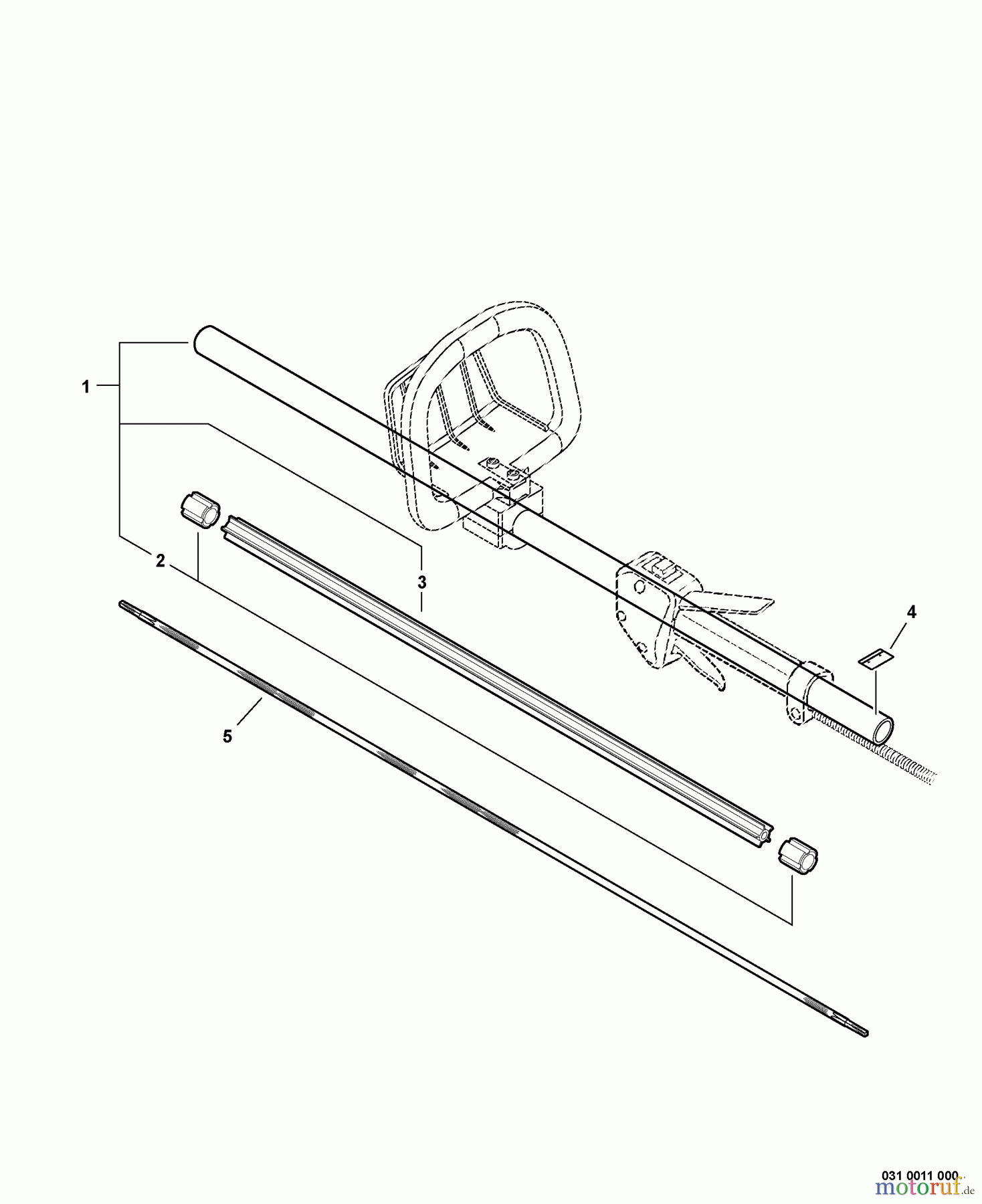  Echo Heckenscheren SHC-212 - Echo Shaft Hedge Trimmer, S/N: 09001001 - 09999999 Main Pipe Assembly
