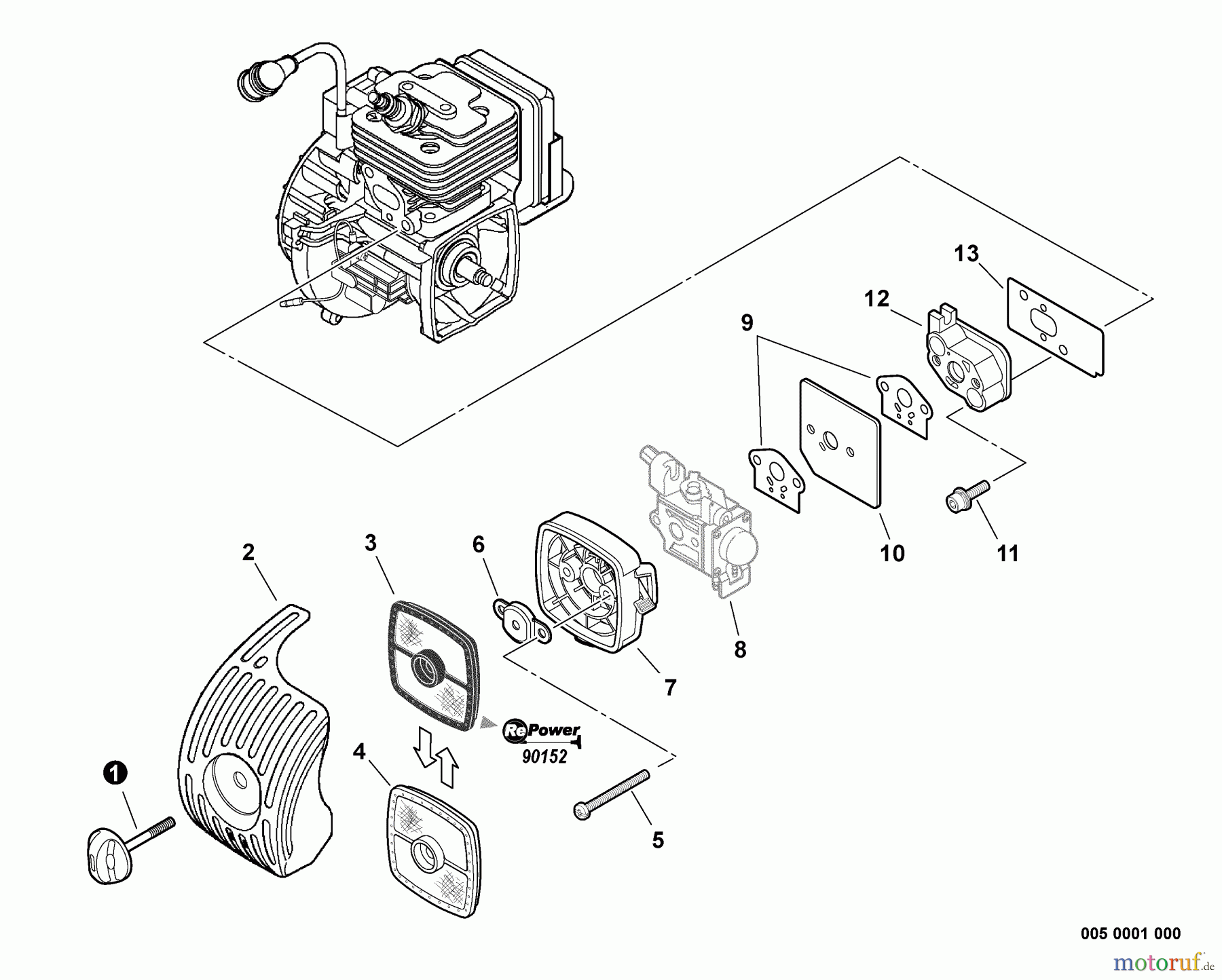  Echo Kantenschneider PE-265S - Echo Edger, S/N: S71513001001 - S71513999999 Intake