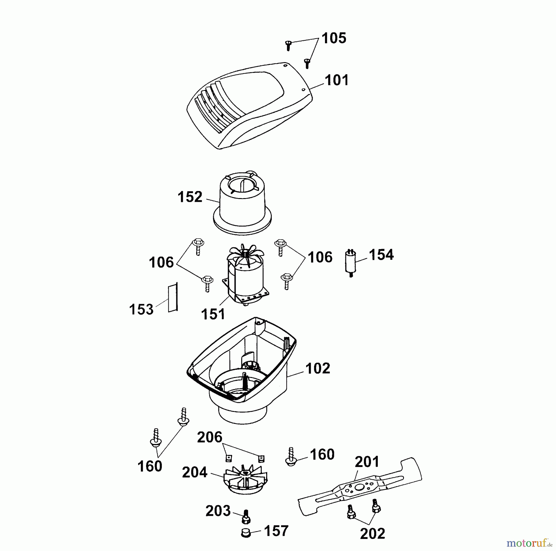 Wolf-Garten Elektromäher Esprit 40 E 4020680 Serie A, B (2003) Elektromotor, Messer