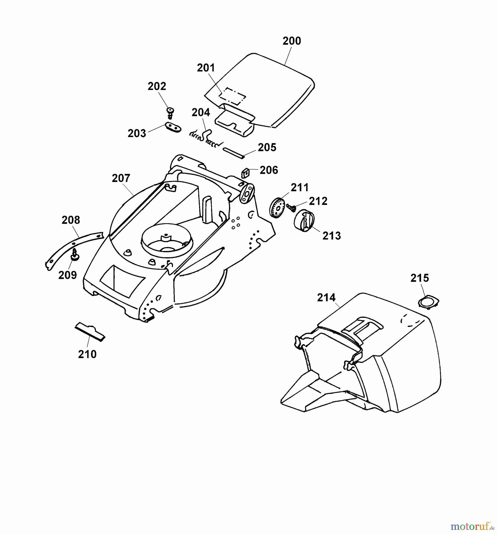  Wolf-Garten Elektromäher Esprit 36 E 4906883 Serie B, C  (2002) Mähwerksgehäuse