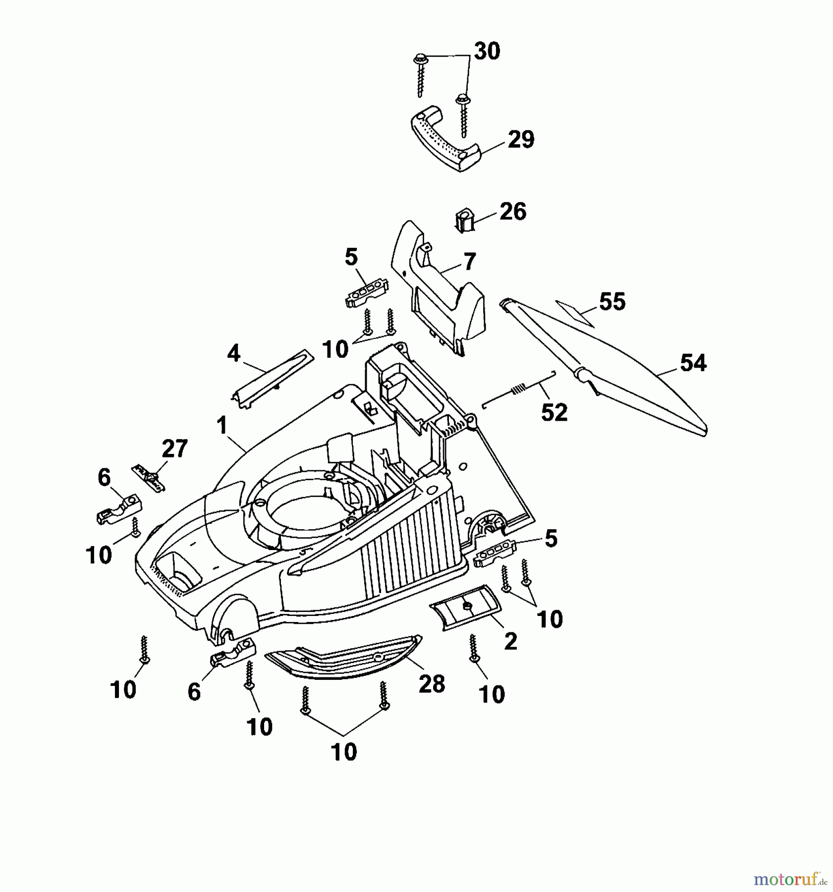  Wolf-Garten Elektromäher Esprit 40 E 4020000 Serie A, B  (2002) Mähwerksgehäuse