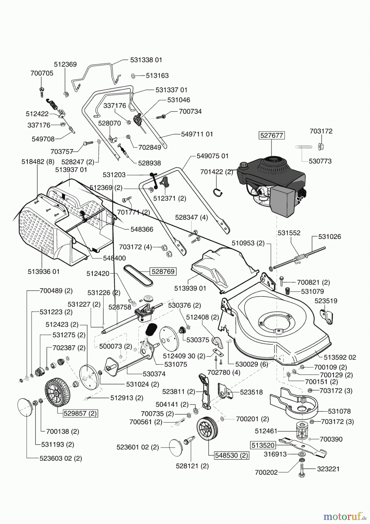  AL-KO Gartentechnik Benzinrasenmäher CLASSIC 46 BRH  ab 09/2001 Seite 1