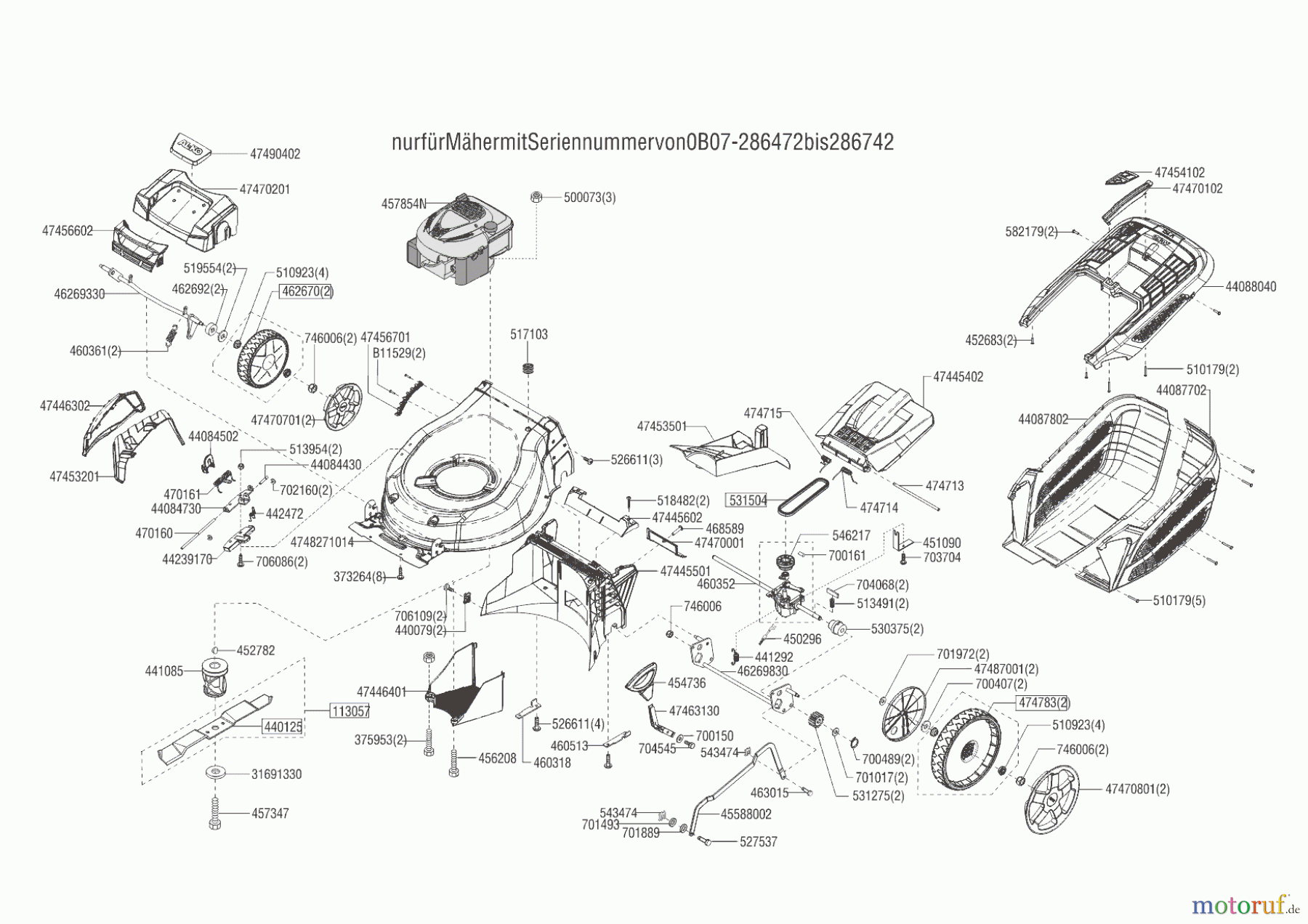  AL-KO Gartentechnik Benzinrasenmäher 470 SP-H PREMIUM  ab 02/2020 Seite 1