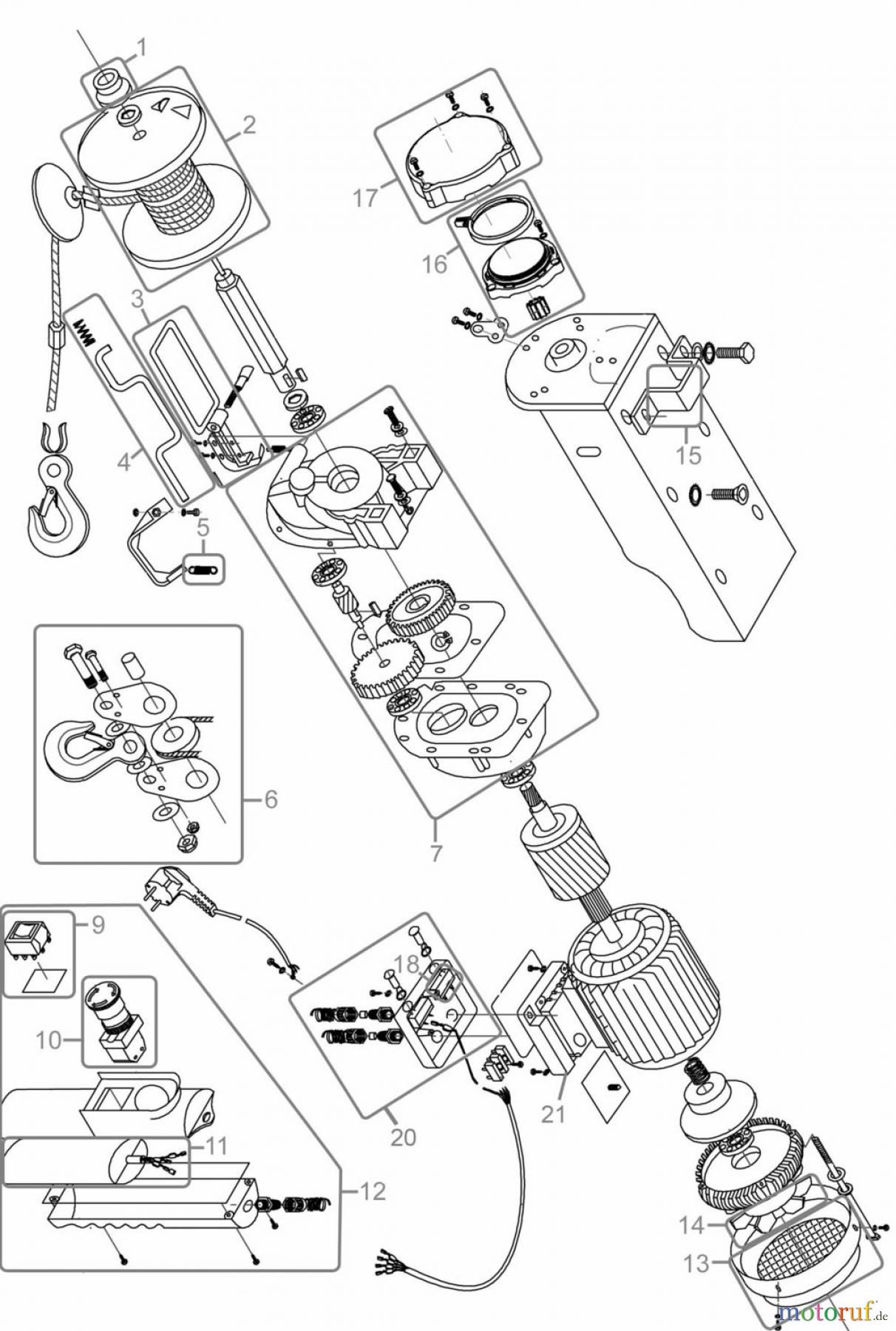  Güde Hebetechnik Seilzüge Elektrischer Seilzug GSZ 200/400 CH Art.Nr.: 01706CH FSL01706CH-01 Seite 1