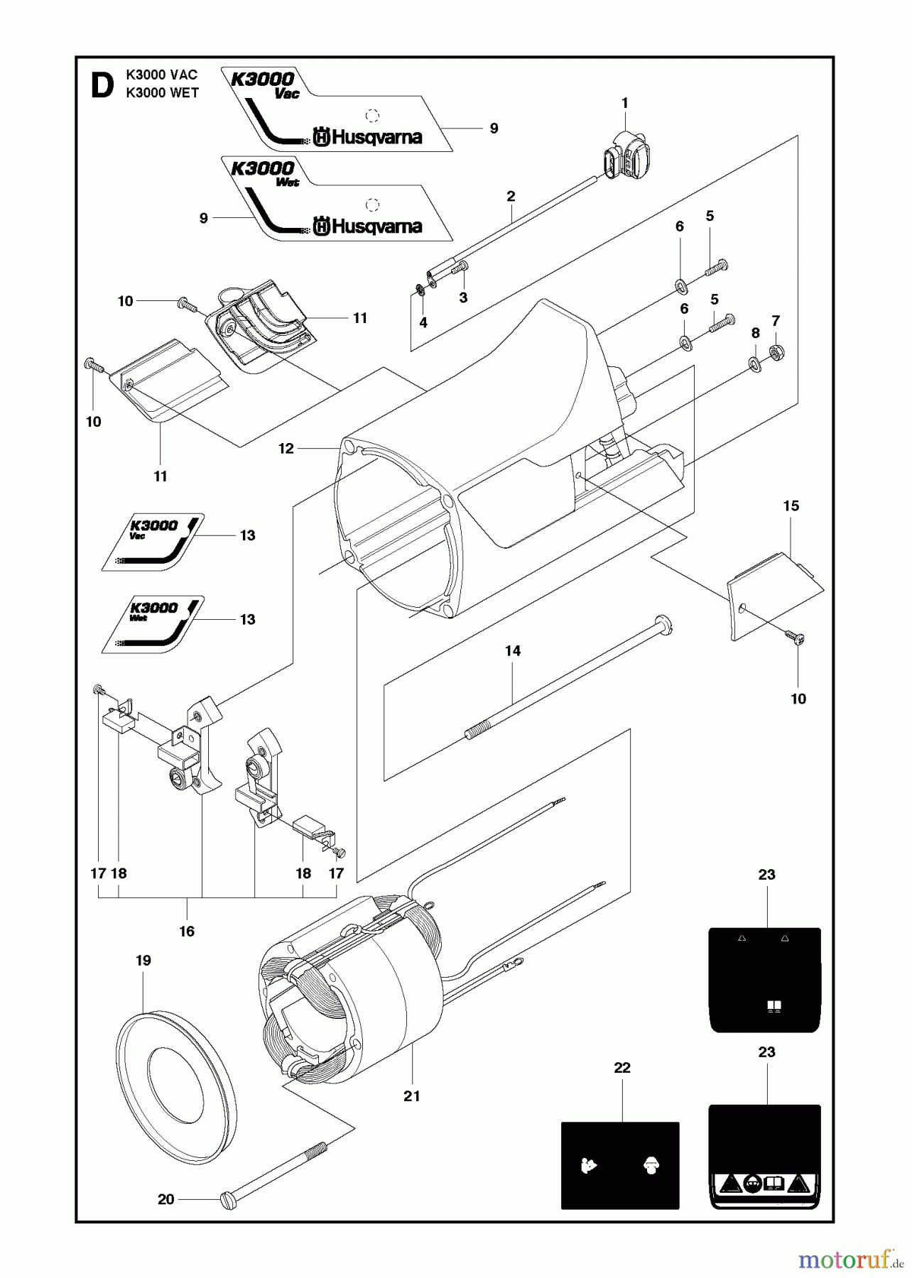  Trennschneider, Cut-Off K3000 VAC, 2012-01 MOTOR HOUSING