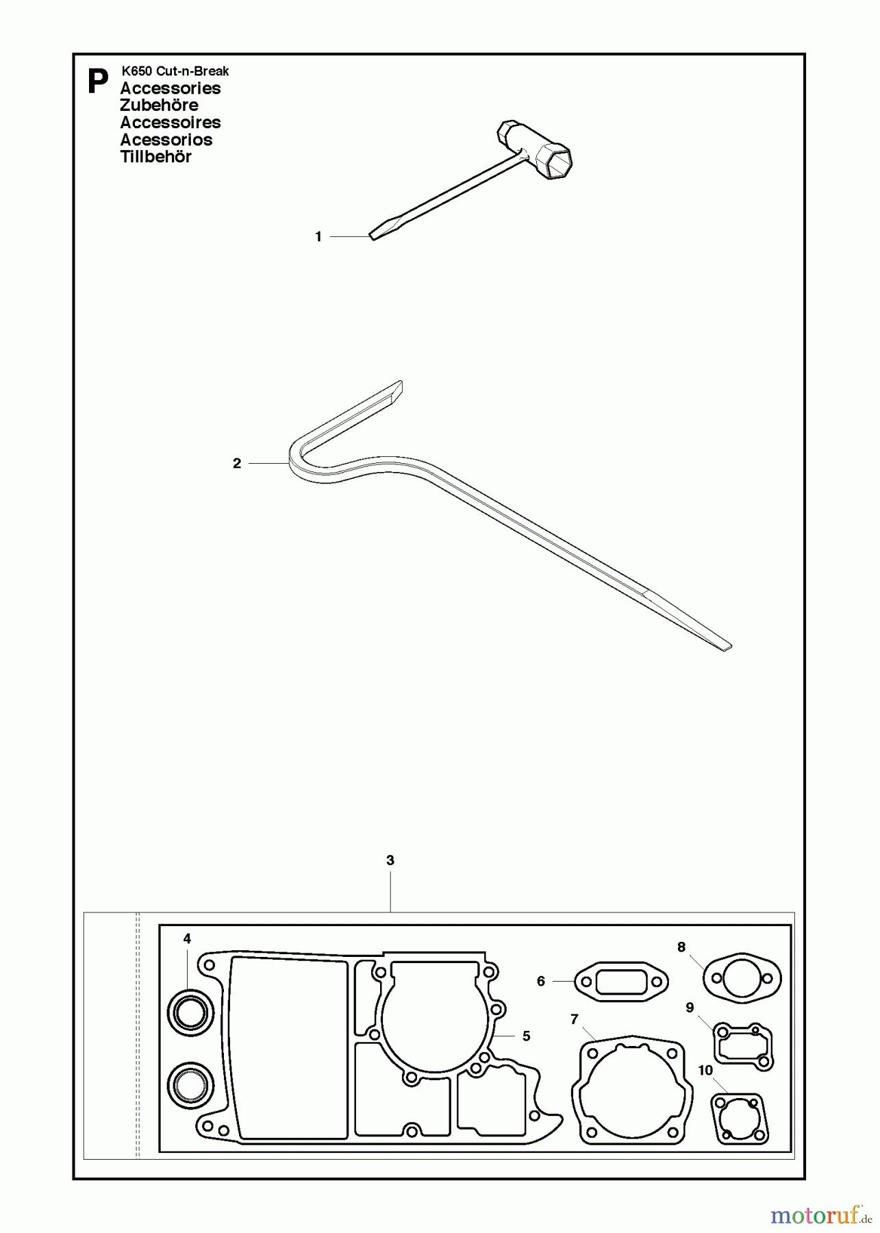 Trennschneider, Cut-Off K650 Cut-n-Break, 2007-10 ACCESSORIES