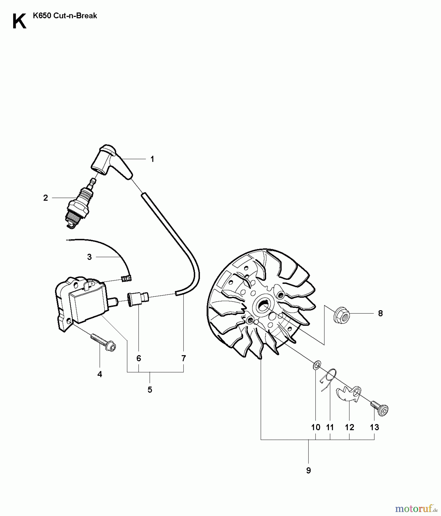  Trennschneider, Cut-Off K650 Cut-n-Break, 2007-10 IGNITION SYSTEM