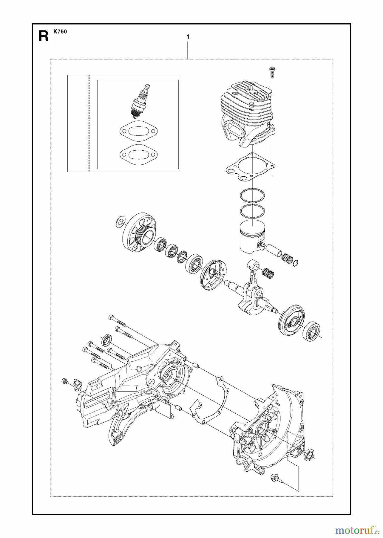  Trennschneider, Cut-Off K750, 2009-07 CRANKCASE #1