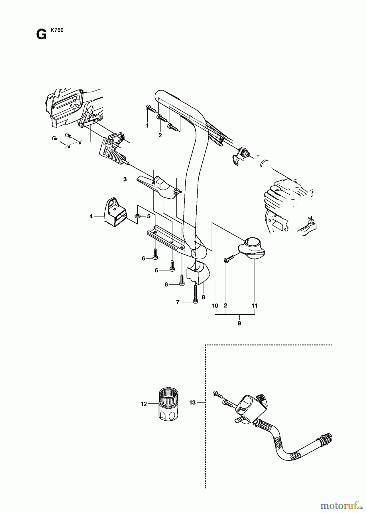  Trennschneider, Cut-Off K750, 544936207, 2010-02 HANDLE