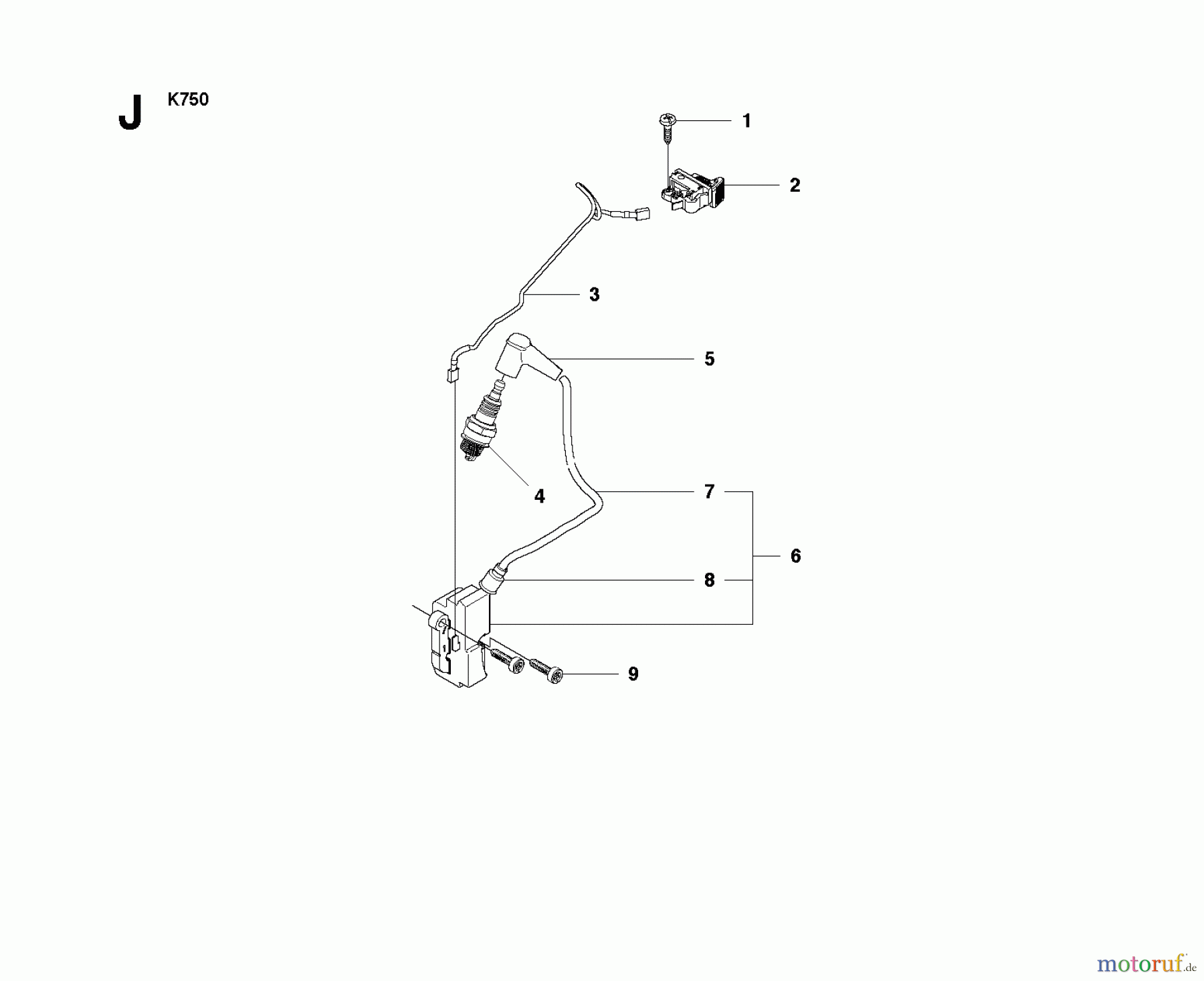  Trennschneider, Cut-Off K750, 544936207, 2010-02 IGNITION SYSTEM #2