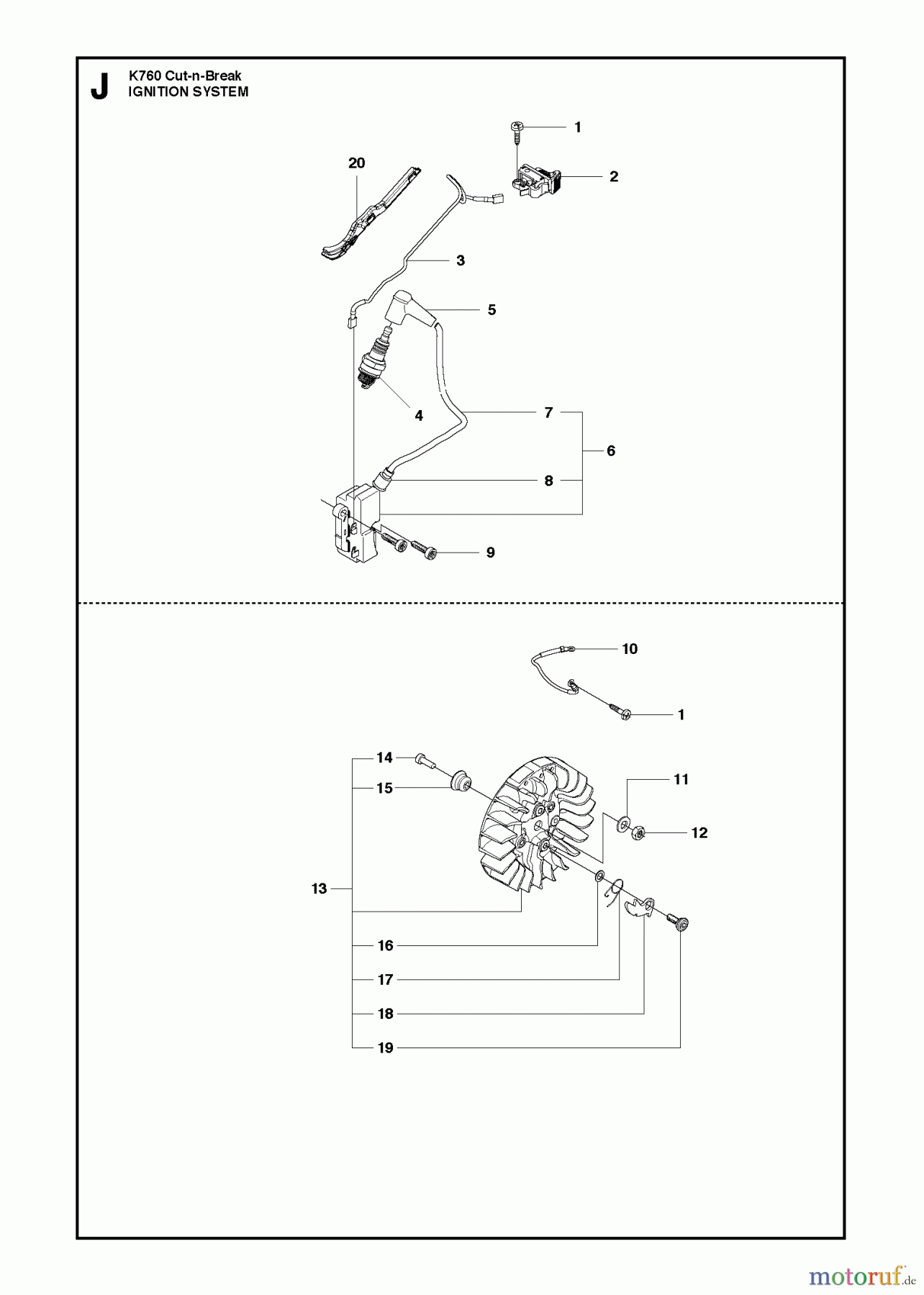  Trennschneider, Cut-Off K760 CUT-N-BREAK, 2013-06 IGNITION SYSTEM