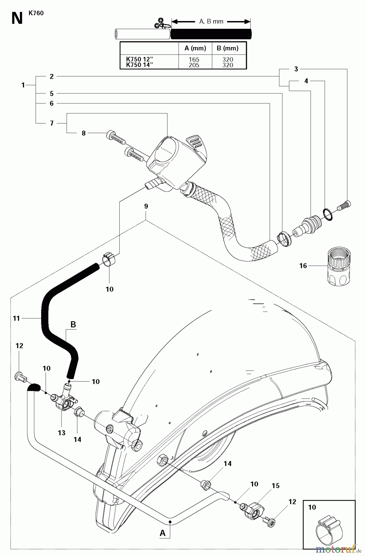  Trennschneider, Cut-Off K760 RESCUE, 2009-12 HOSE