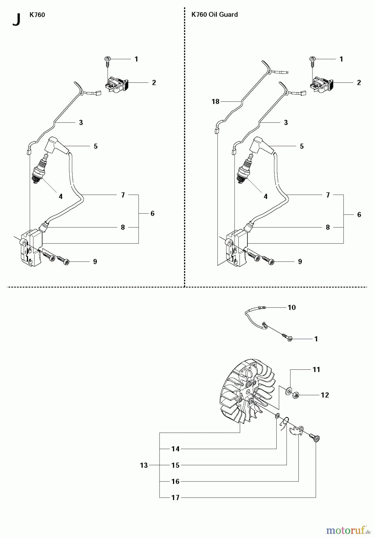  Trennschneider, Cut-Off K760, 2009-12 IGNITION SYSTEM