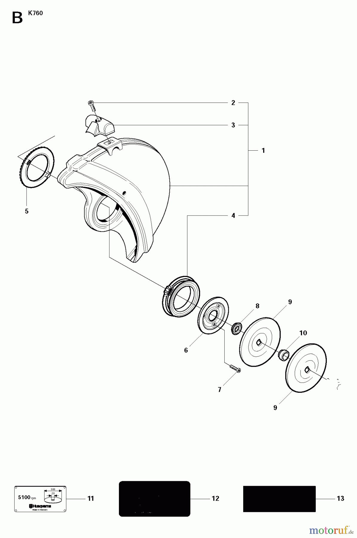  Trennschneider, Cut-Off K760 RESCUE, 2009-12 WHEELS & TIRES