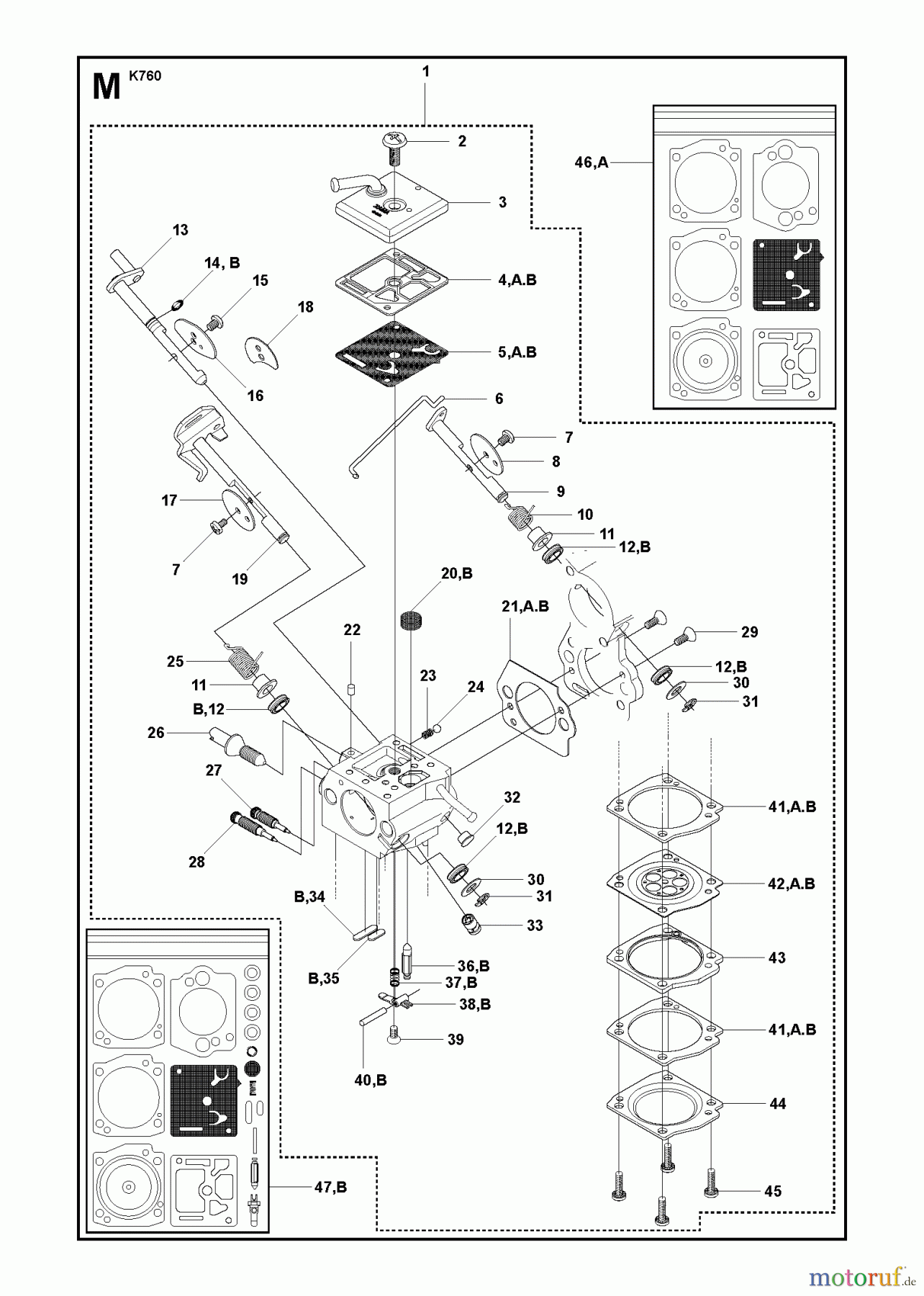  Trennschneider, Cut-Off K760, 2011-08 CARBURETOR