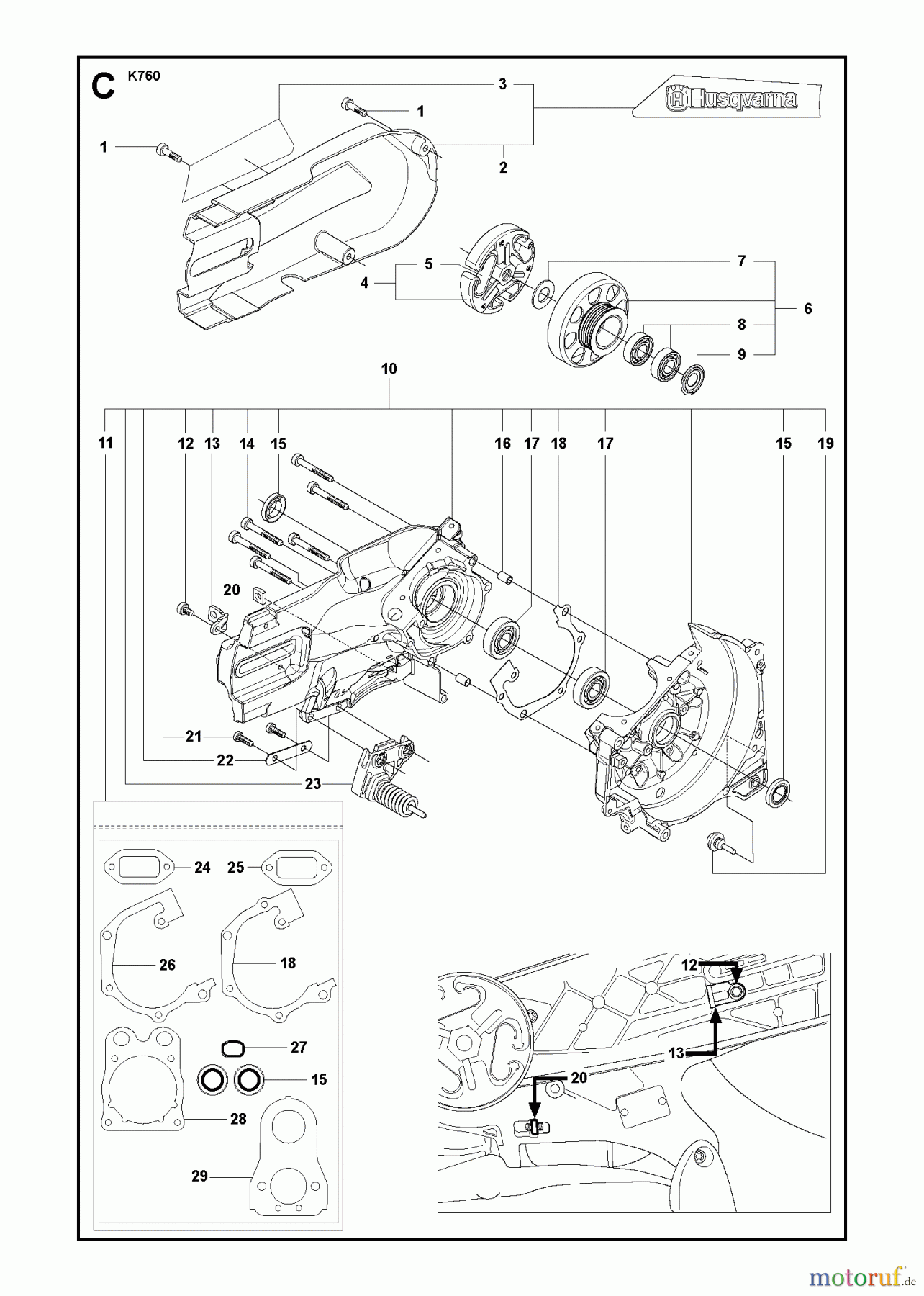 Trennschneider, Cut-Off K760, 2011-08 CRANKCASE